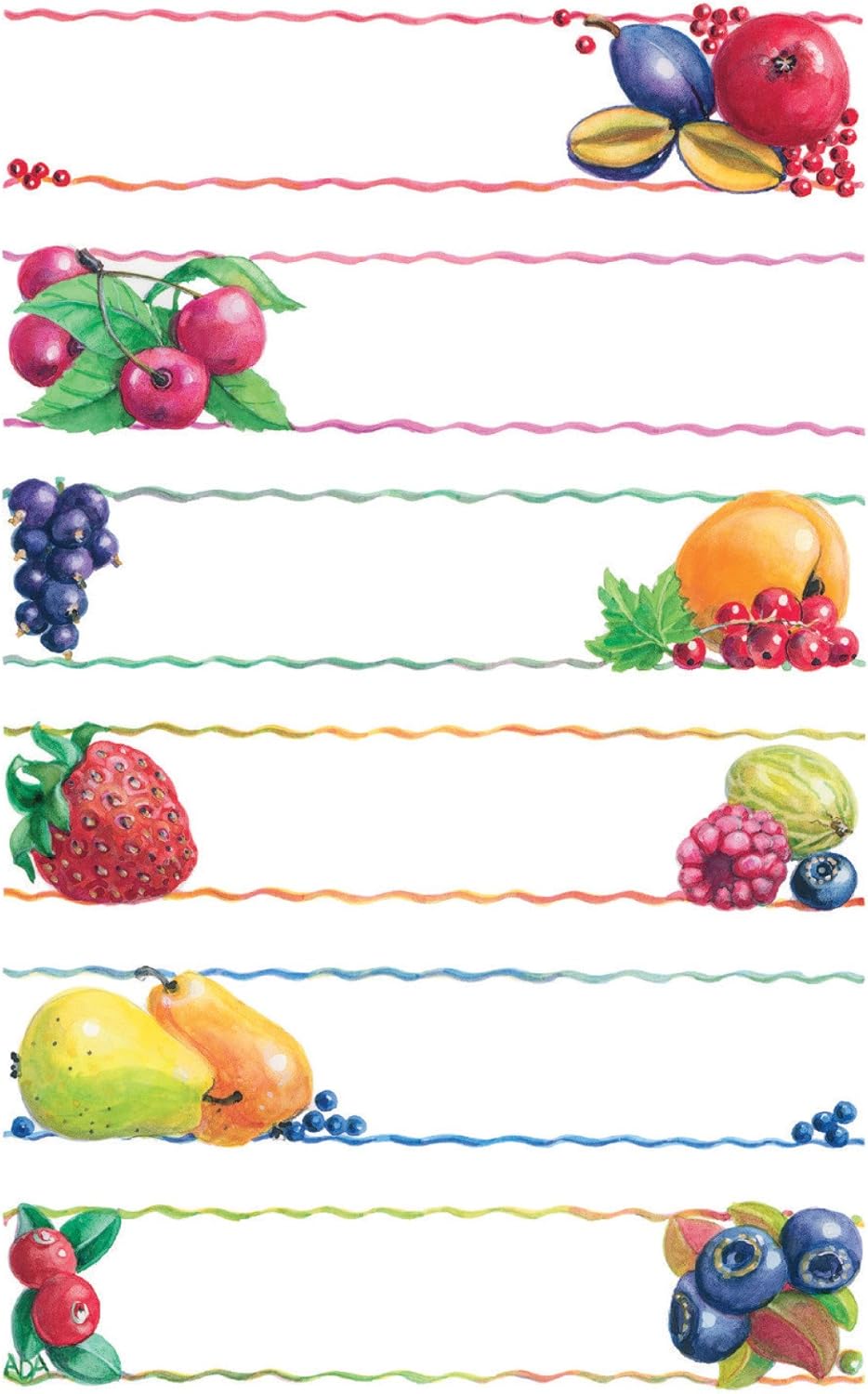 Avery Zweckform 59546 Jam Labels, Removable Wall Stickers – 12 Stickers Can Labels Früchterahmen