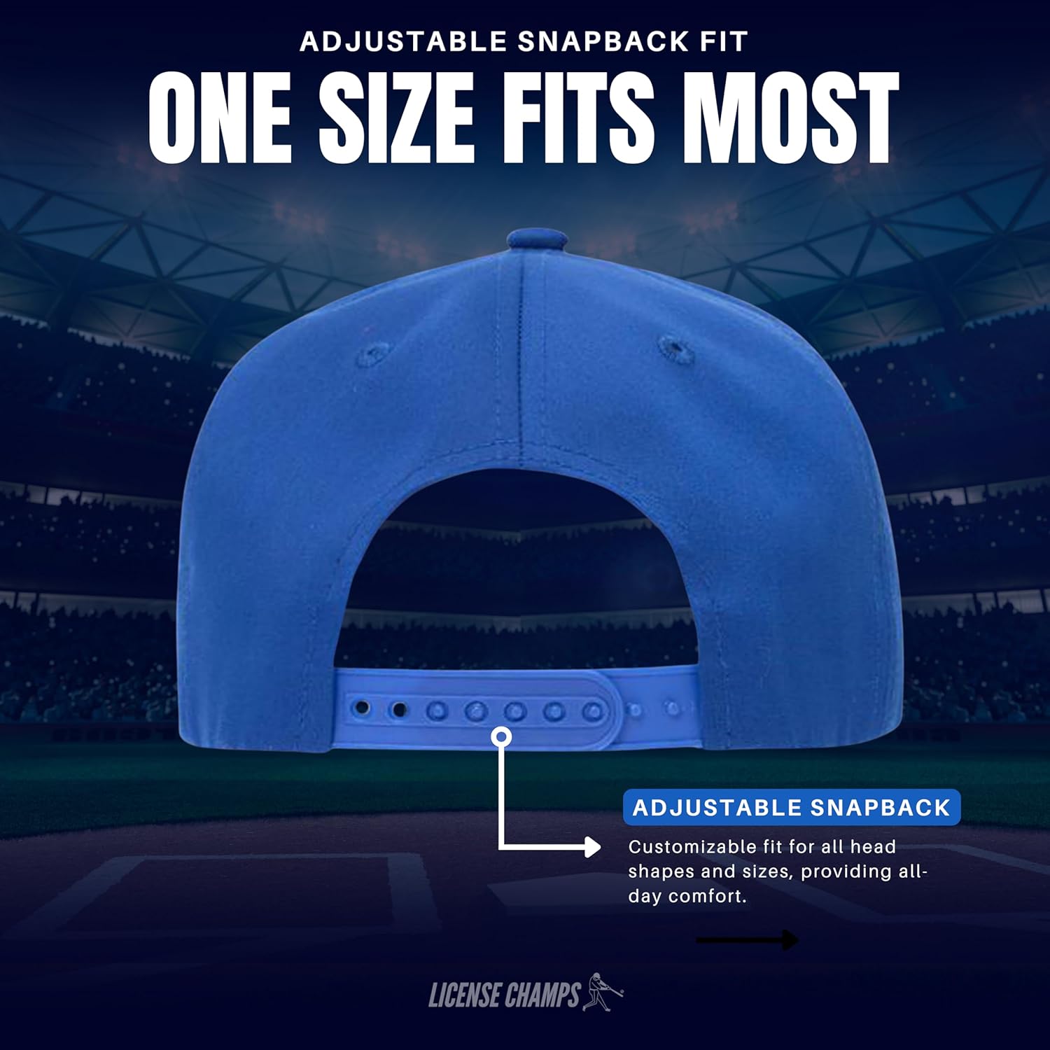Officially Licensed MLBPA Baseball Hat Adjustable Snapback Cap, Embroidered Performance Curved Brim Hat for Men, Women & Kids