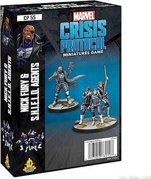 Marvel Crisis Protocol Nick Fury & S.H.I.E.L.D. Agents CHARACTER PACK - Unleash Strategic Brilliance! Tabletop Superhero Game, Ages 14+, 2 Players, 90 Minute Playtime, Made by Atomic Mass Games