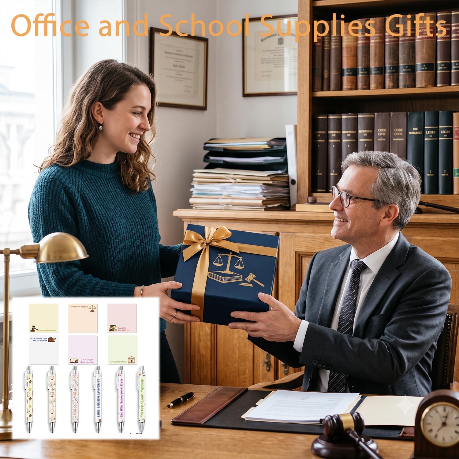 Lawyer Sticky Notes and Pens Gift Set 12-Pack image 5