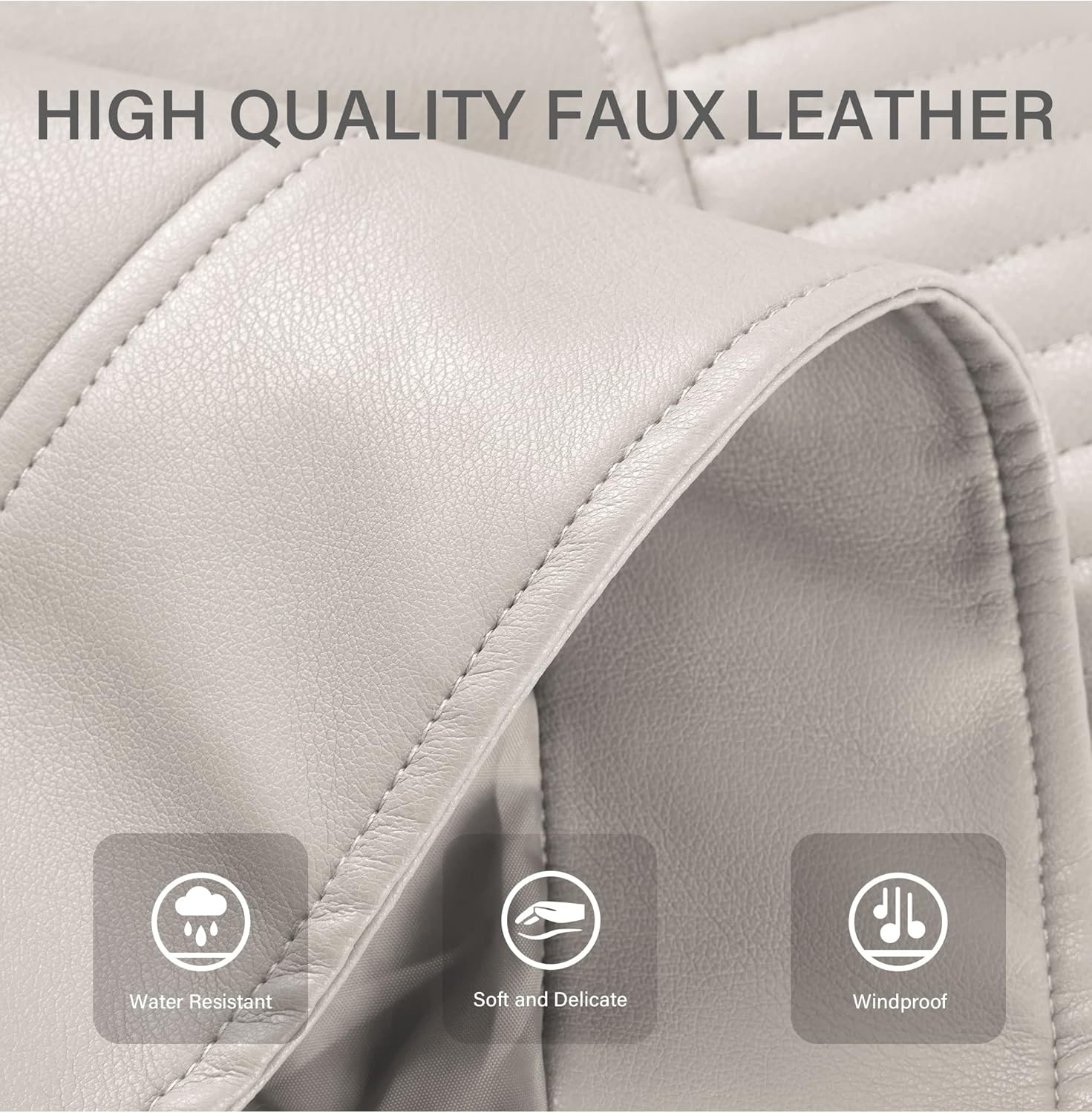 Bellivera Women's Faux Leather Casual Jacket 2025 Spring Trendy Motorcycle Outfits Lightweight Classic Coat - Image 4