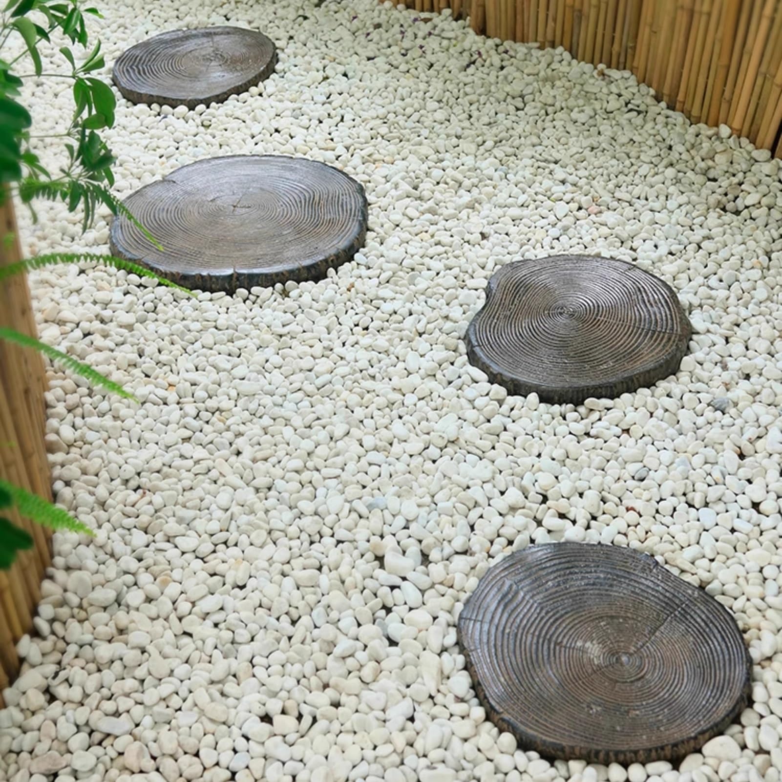 円形石製踏み石 Amazon.co.jp: 踏み石 丸太効果ステップ樹脂石 1/2/3/4/5個 庭の踏み石