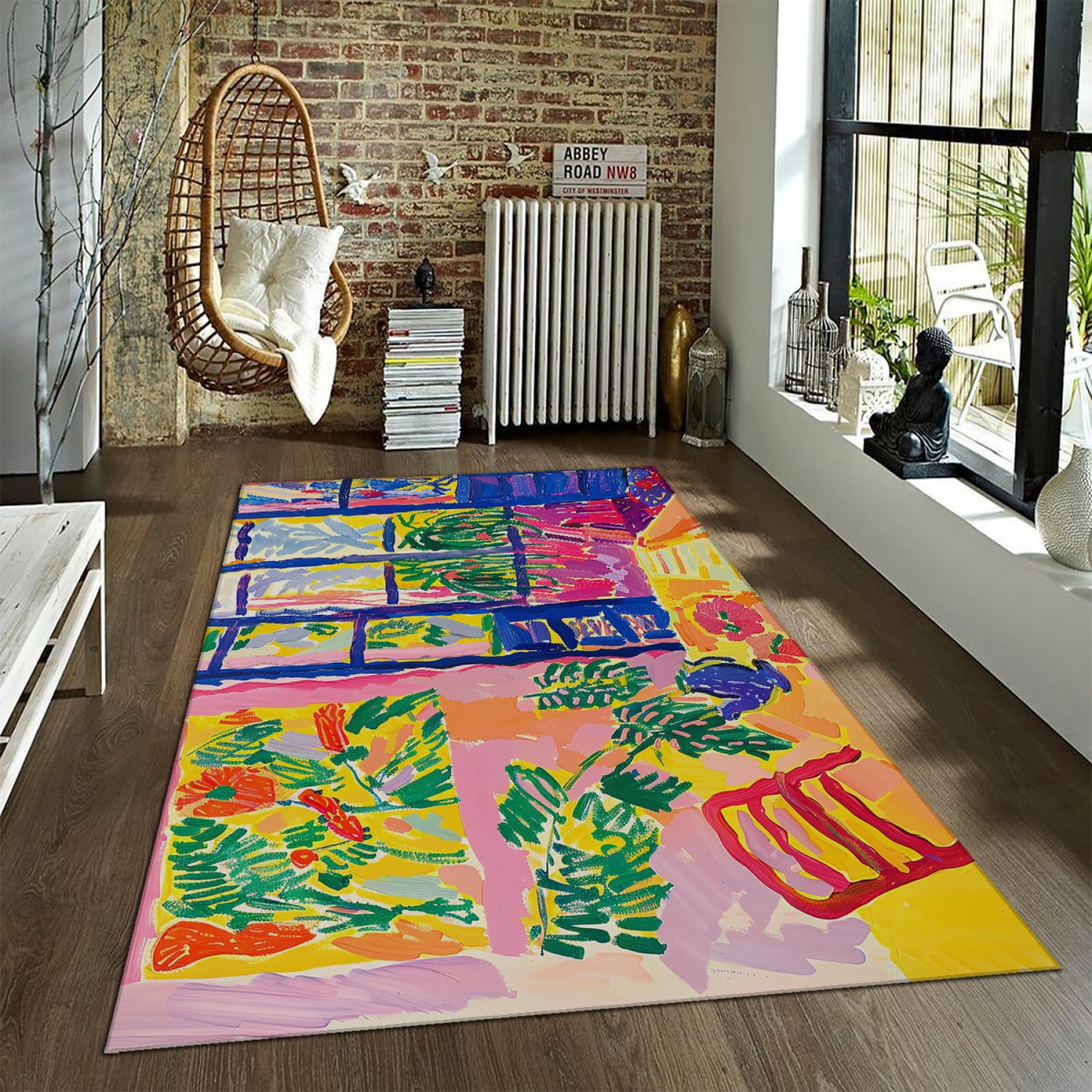 Tapis à trafic élevé et design coloré lumineux idéal pour intérieur et extérieur