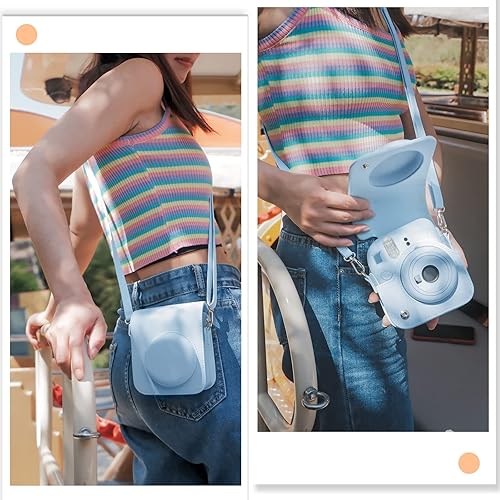 Miniatura 6 de MUZIRI KINOKOO Funda protectora para Fuji Instax Mini 12, funda protectora para Fujifilm Instax Mini 12 bolsa de transporte de color sólido Bolsa de