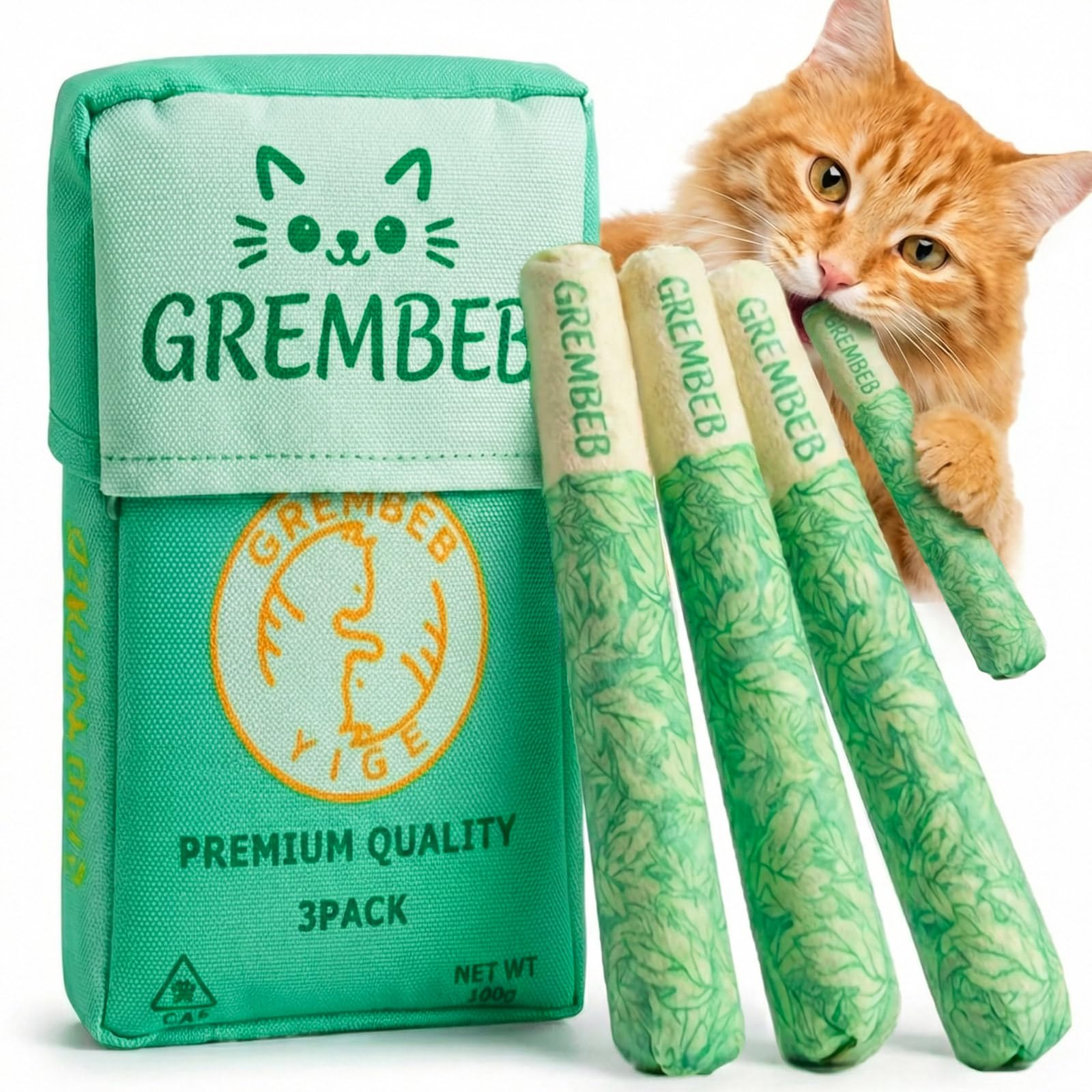 catnip cigarettes GREMBEB Toys 3 Pack Organic Cigarette Shape Kicker for Indoor Cats : Pet Supplies Approximately 6 sessions per pack Tiger absolutely loving his catnip