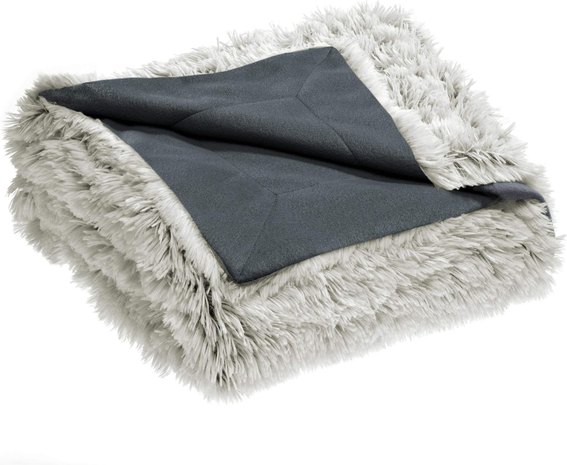 Couverture En Peau D'Agneau Patchwork Champagne 200x160 Cm - Fourrure Douillette Luxe