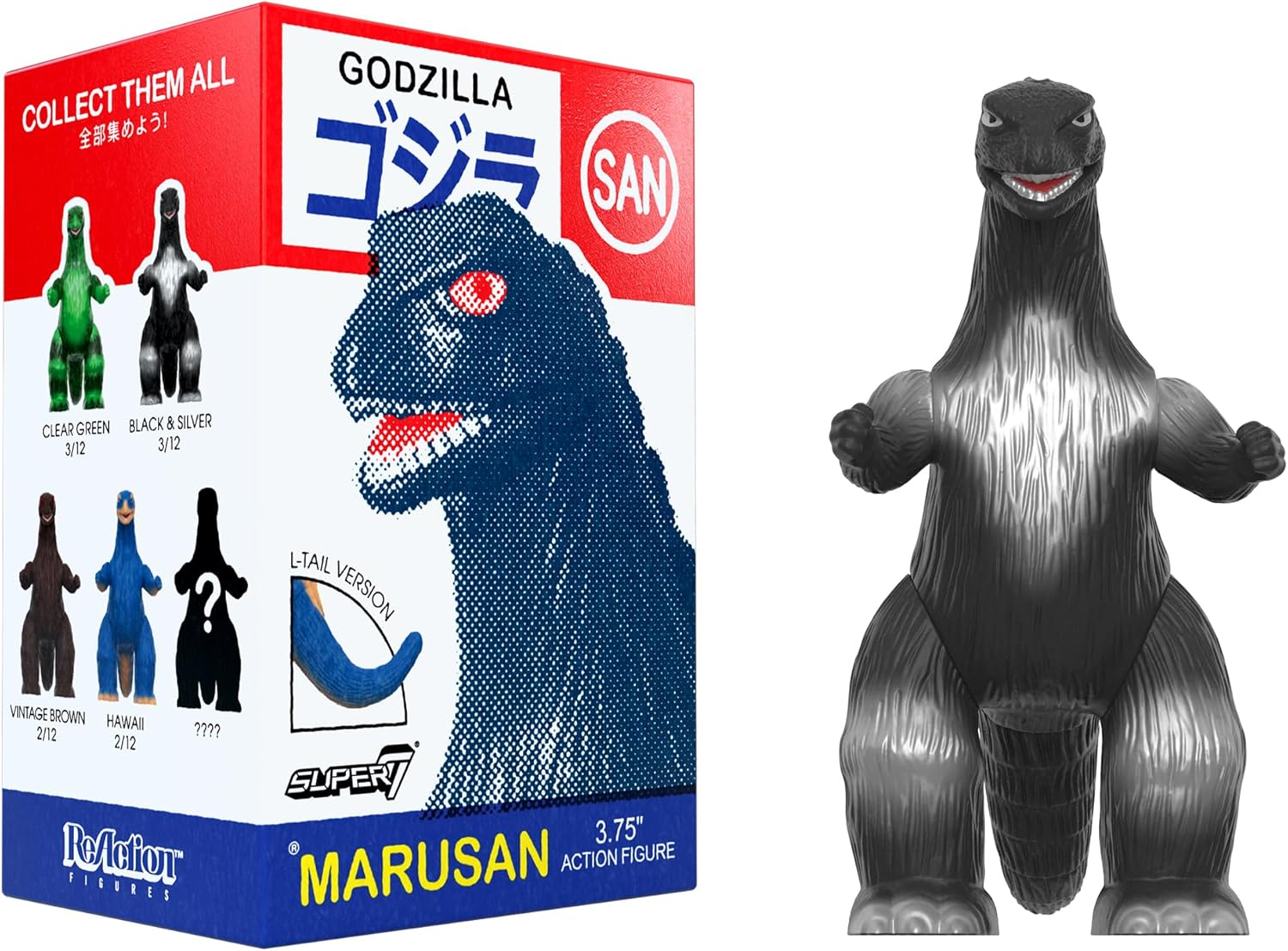 Super7 Toho Marusan Godzilla Blind Box - (12 Pack) 3.75" Toho Godzilla Action Figures Classic Movie Monster Collectibles and Retro Toys