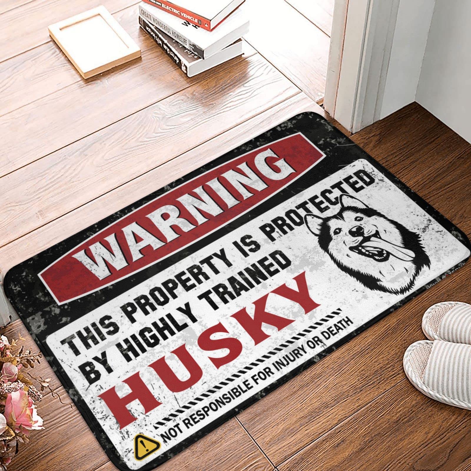Tapis Husky d'entrée intérieur et extérieur pour paillasson automne antidérapant 65x90 cm