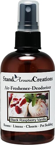 Miniatura 1 de Spray concentrado para habitaciones, ropa de cama, desodorante de habitación, ambientador, 4 onzas líquidas, aroma de frambuesa negra, vainilla de