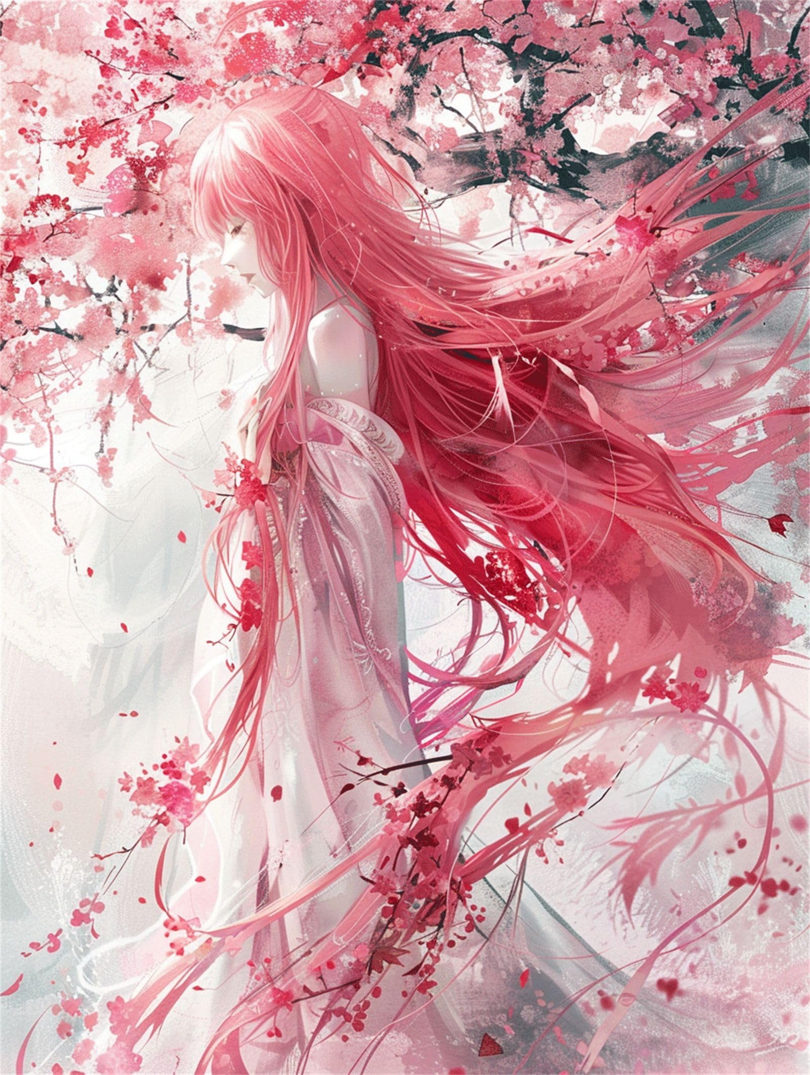 Dipingere con i Numeri per Adulti Ragazza,Dipingi Con i Numeri Bambini Hobby per Donne 6 7 8 9 anni,Cartone animato Painting by Numbers Kit Arte per Decorazione Della Casa con telaio 60x90 cm-DK684