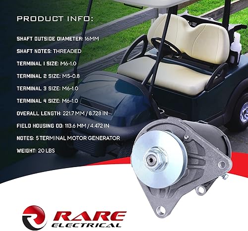 Miniatura 5 de RAREELECTRICAL EZ GO ARRANQUE COMPATIBLE CON CARRO DE GOLF GENERADOR MOTOR DE 4 CICLOS 25533-G01 26993-G01 27065-G01