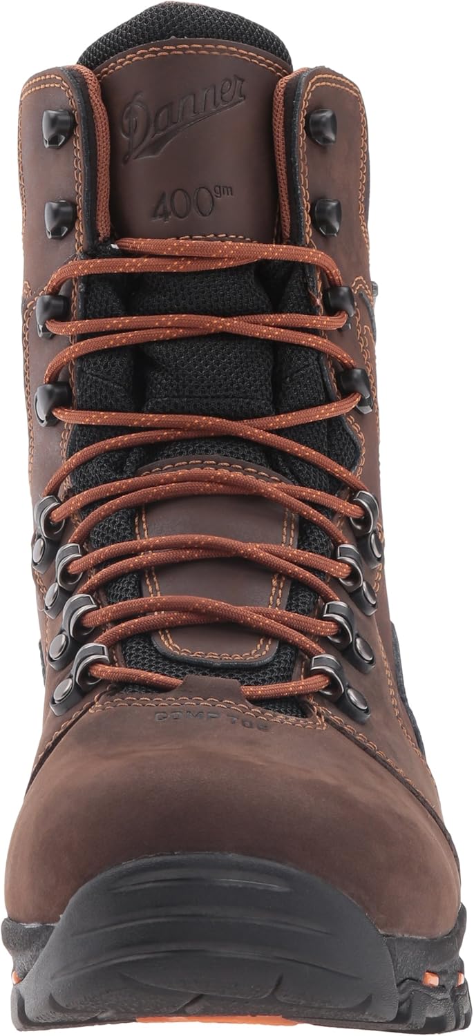 Danner Vicious 8 Composite Toe Work Boots for Men - Waterproof Construction Footwear - Slip-Resistant EH-Rated Safety Toe Boots - Trailguard TPU