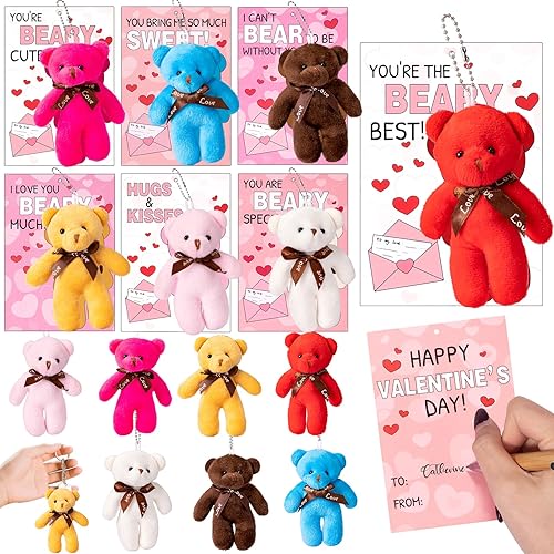 28 Pack Valentine's Day Gift Cards for Kids with Mini