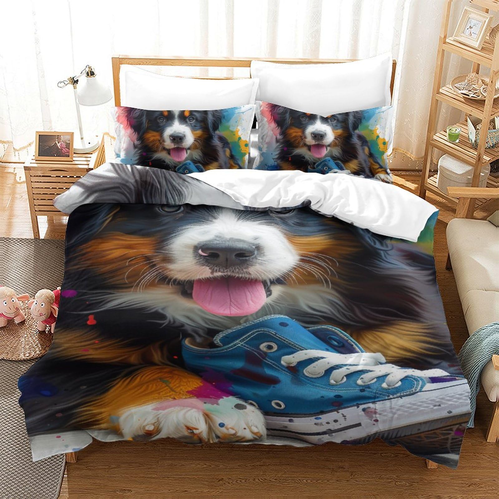 Parure de Lit Chien Berger Allemand pour chambre d'enfant et ado 140x200