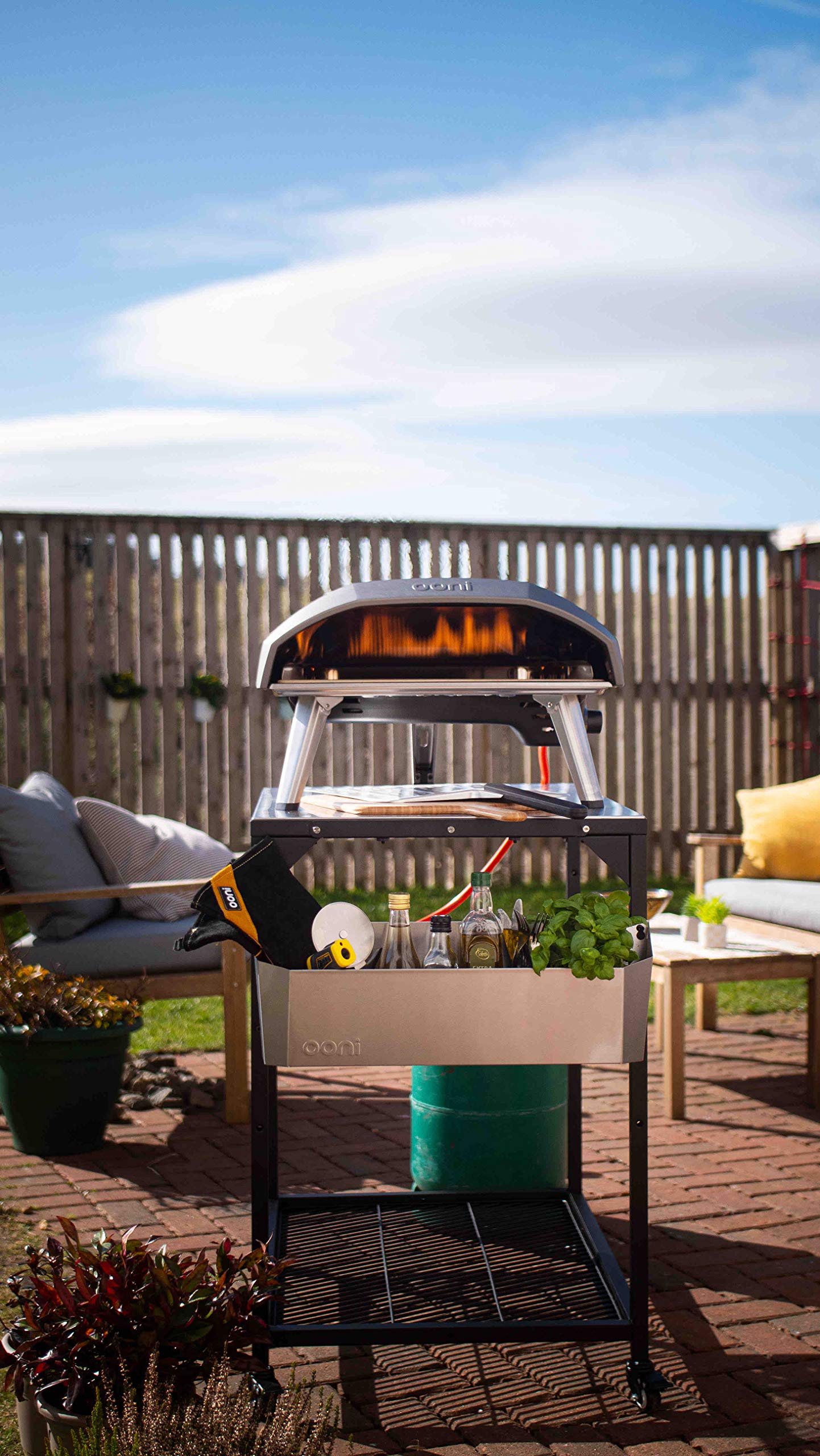 Ooni Boîte Tout Usage Medium en Acier Inoxydable - Peut être Montée sur la Table Modulaire Medium ou Utilisée comme Boîte de Rangement Cuisine Extérieure