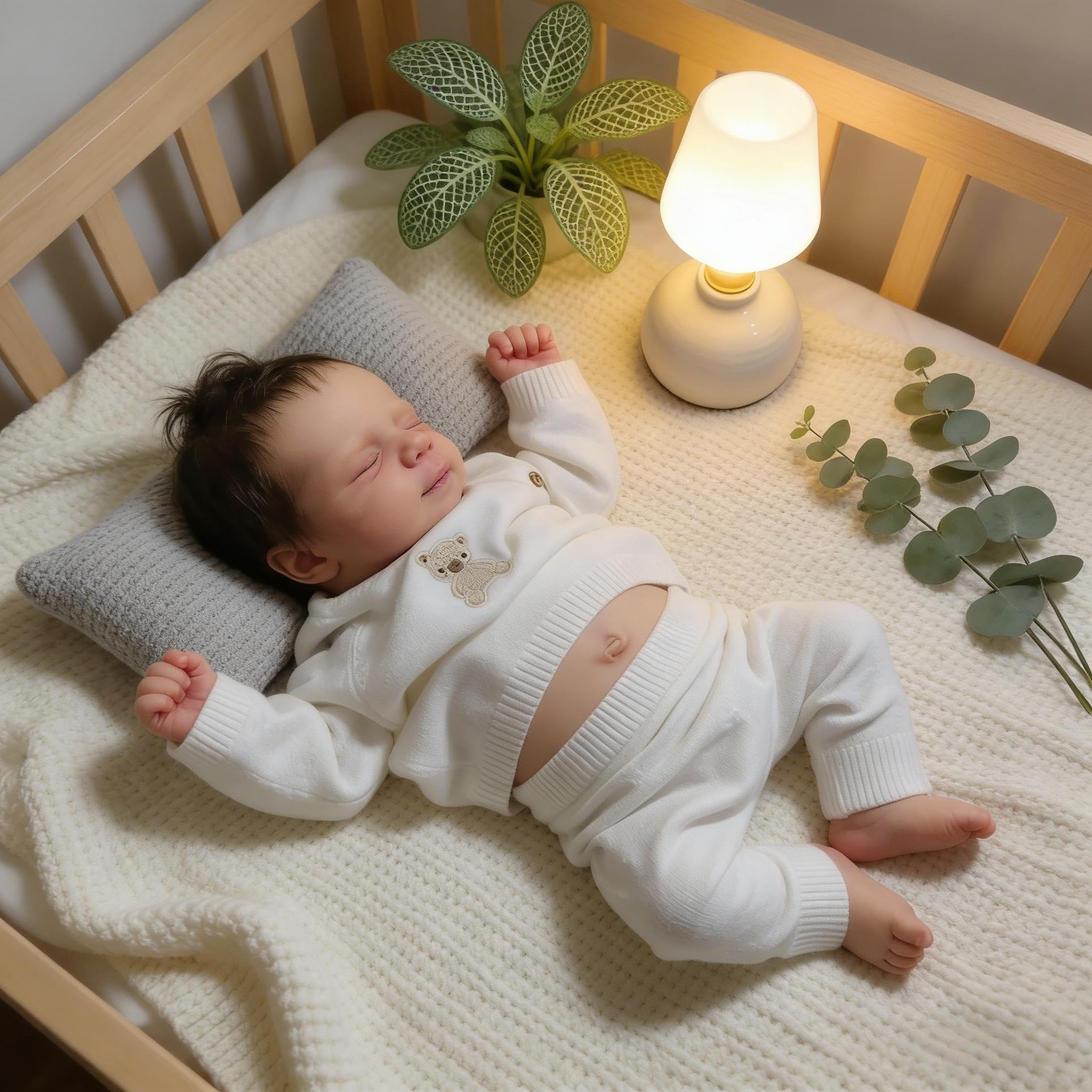 Reborn Baby Dolls silikonowe na całe ciało, 45 cm, śpiąca, realistyczna lalka noworodka, miękka, winylowa, prawdziwe życie, Reborn lalki z akcesoriami do zabawek