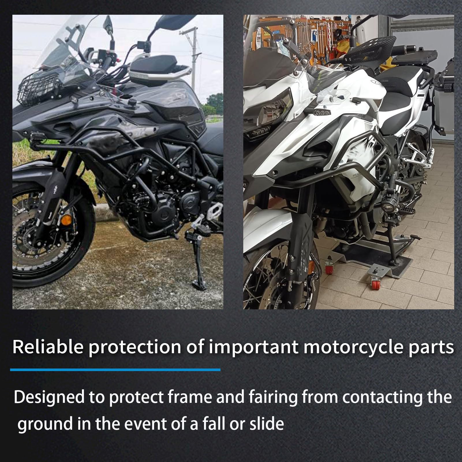 paramotore per moto TRK502X barre laterali barre protezione paracolpi barre protezione carena per Be&ne&lli TRK 502X TRK 502 X BJ500GS Accessori 2017-2020(2017-2020)