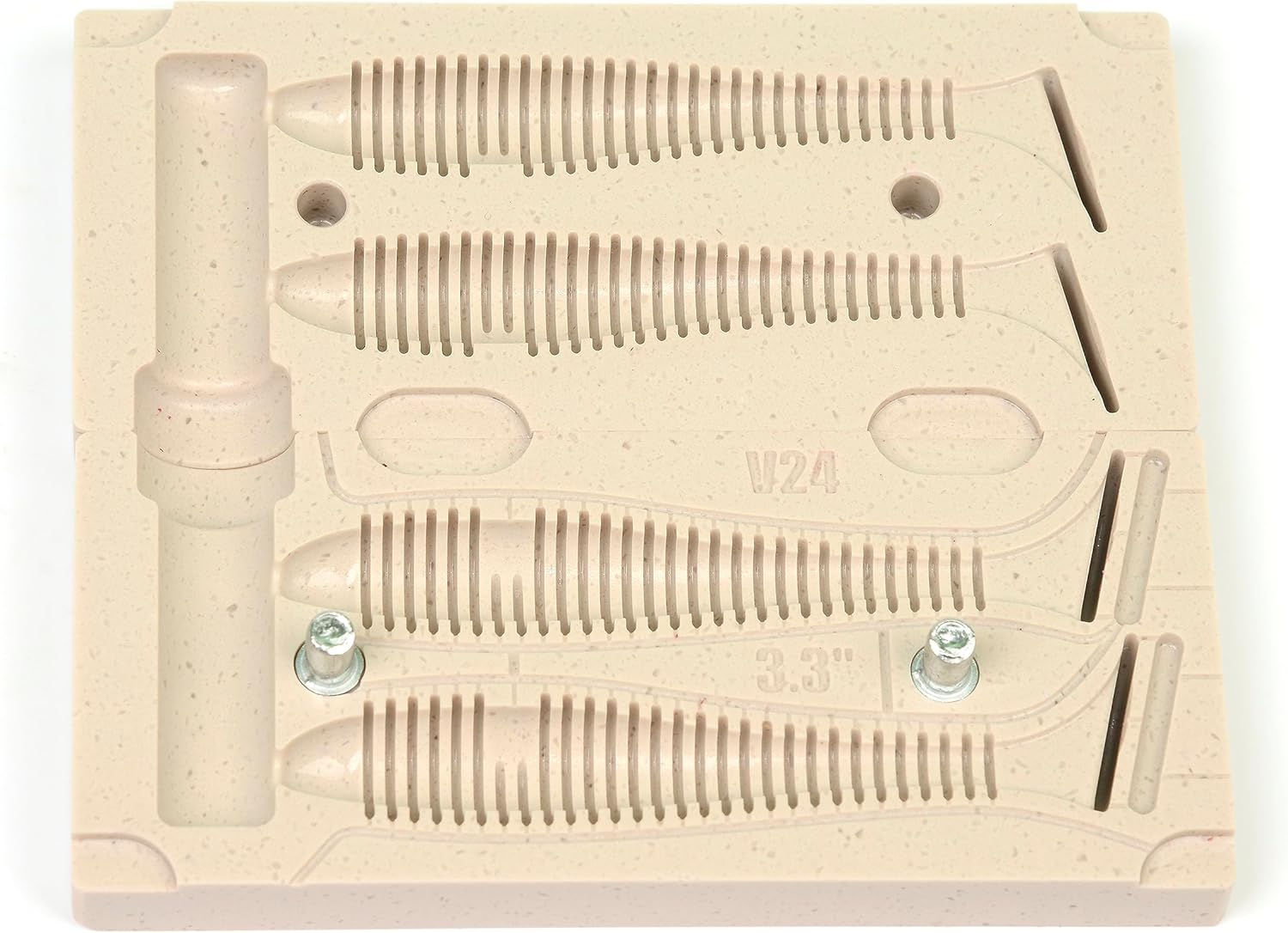 FatFish V24-2C Bait Mold Soft Plastiс Lure Making Injection Mold for Do-It Fishing Lures 3.3"