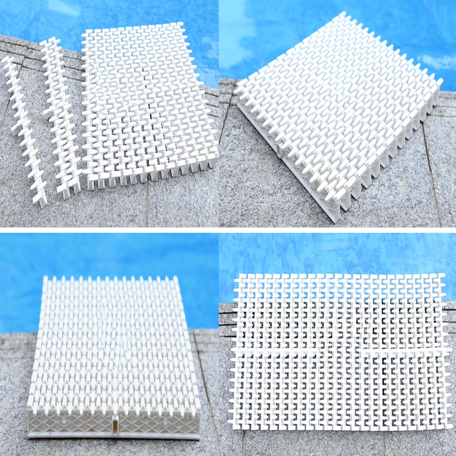 Griglia di drenaggio per Piscina, griglia Stradale, Giunzione a Foro Singolo, per vialetti, patii e terrazze (20 cm/10 Pezzi)