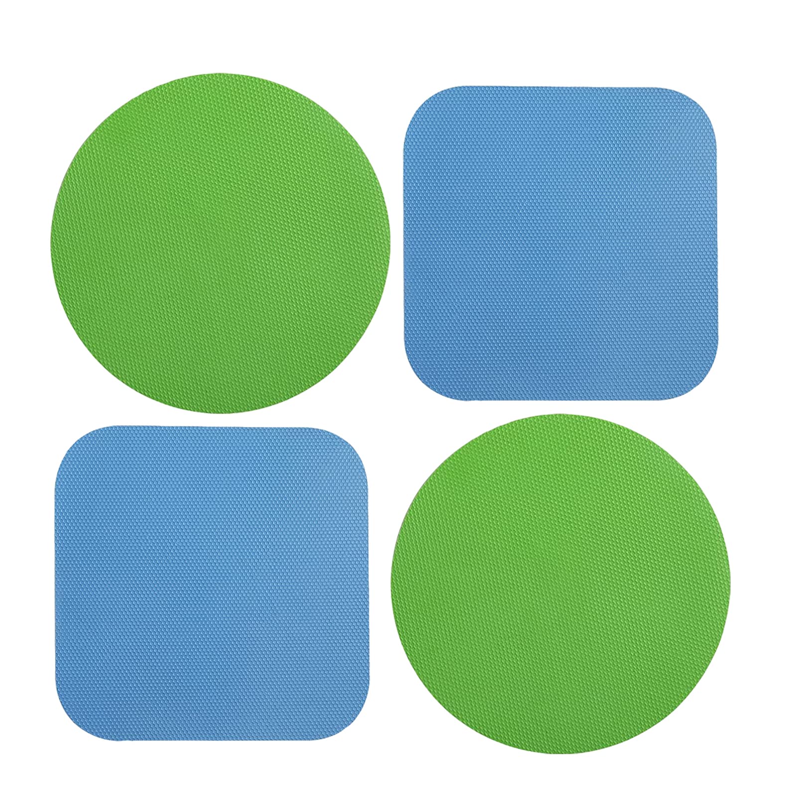 Jar Opener Gripper Pad, 4pcs Multifunctional Rubber Jar Opener Kitchen Coaste, Used to Open Wine Bottles, Cans for Seniors with Arthritis Weak Hands,Silicone Heat Insulation Pad.(Blue,Green)