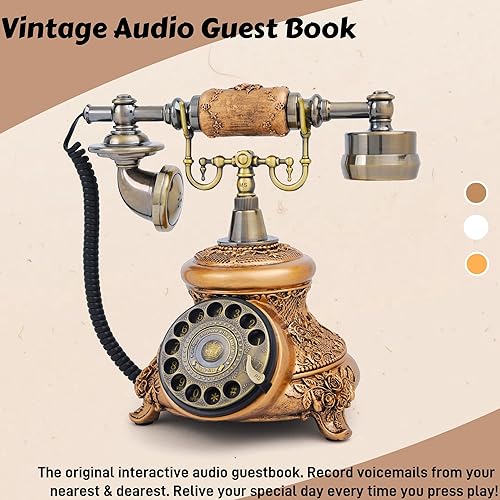 Miniatura 3 de RetroVox Libro de visitas de audio para teléfono de boda, fácil de usar y compromisos divertidos, aniversarios, baby showers, registro de