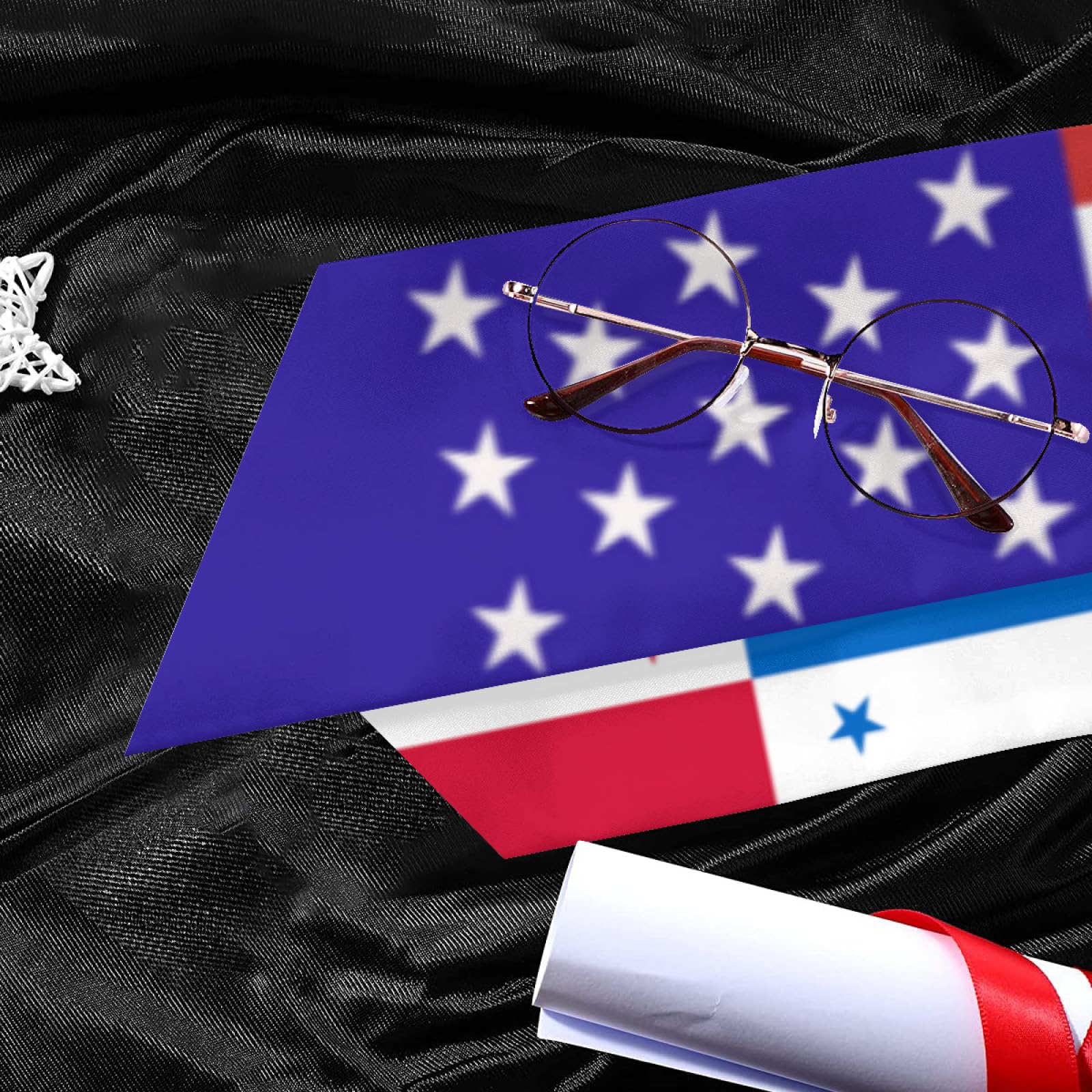 Panama Panamanian America Flag Graduation Stole Sash Shawl for Men Women Thickened Duoble-sided Scarf Angled for International Students Teachers Study Aboard Graduate Gift 72 inches Unisex