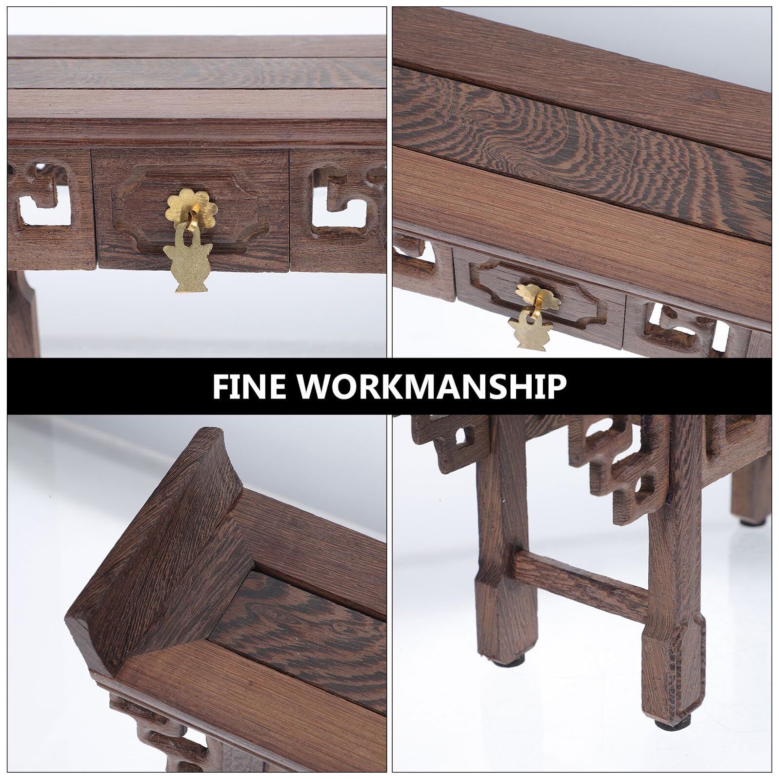 Soporte de Madera para Exhibición de Figuras y Adornos, Resistente Buena Textura, Adecuado para Cafeterías y Mesas, Estilo Rústico y Chic