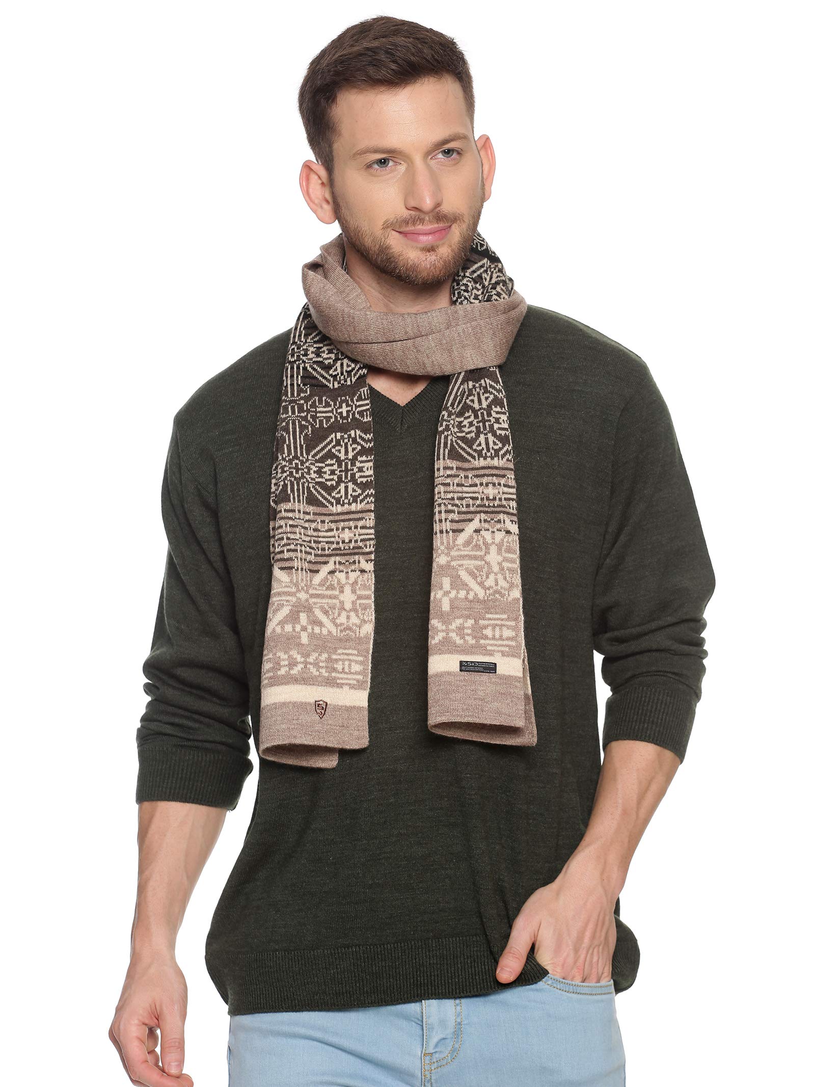 513 WOMEN Acrylic Woolen Ethnic Design Casual Warm Winter Wear Muffler Scarf Stole