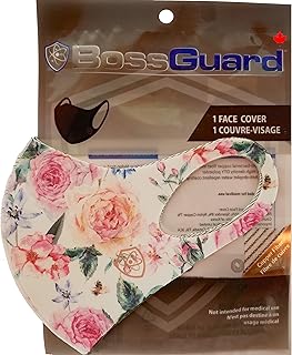 BossGuard Copper Infused Mask Couvre-Visage Washable 3 Layer Breathable Face Cover Infused with Copper for Extra Protection