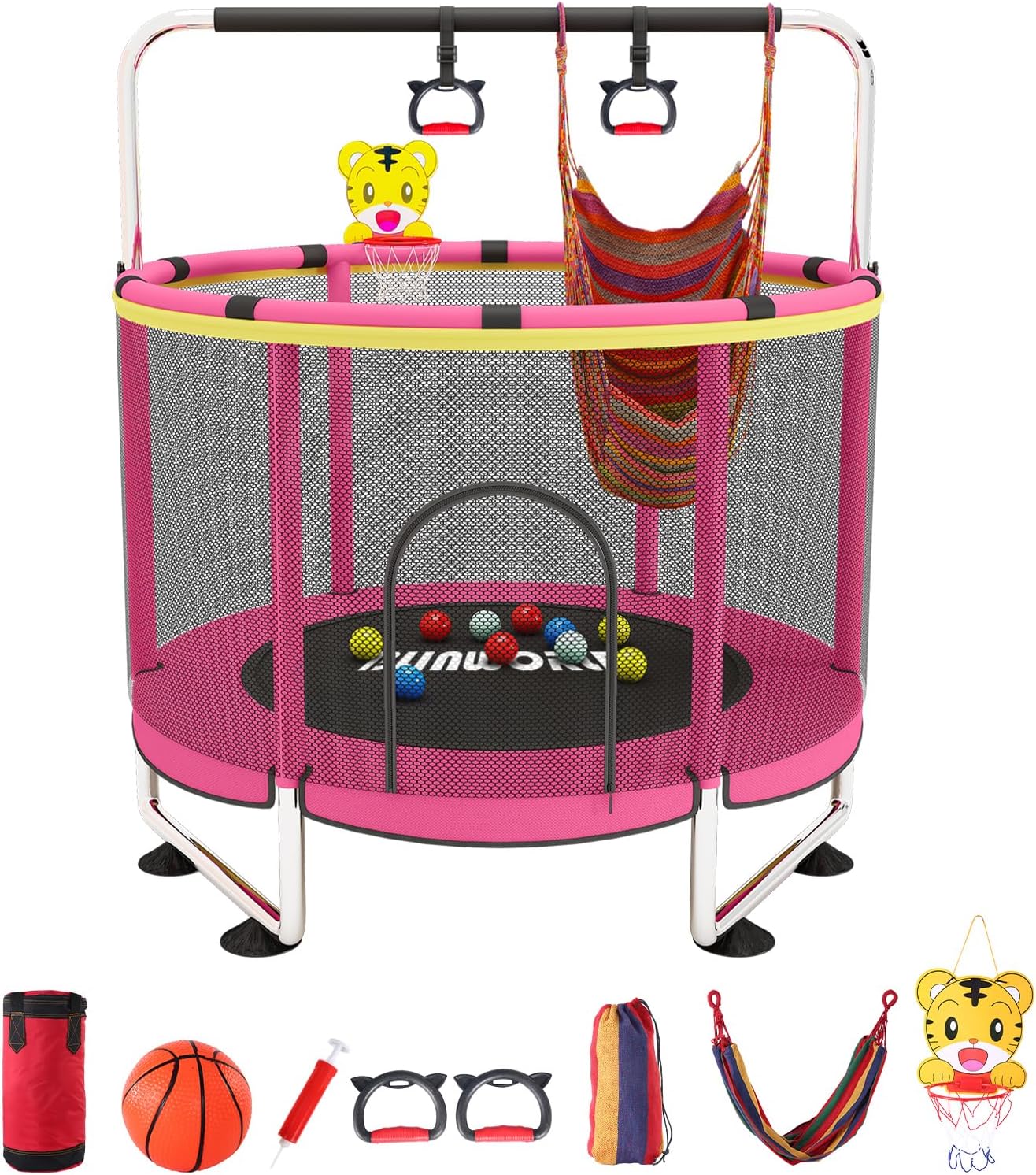 Trampoline for Kids, Adjustable Baby Toddler Trampoline