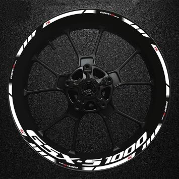 Stripe Stickers for Suzuki Gsxs-1000 Gsxs1000 2022 Motorcycle Wheel Sticker Stripe Reflective Rim Hub Thick Edge Outer Edge Color M
