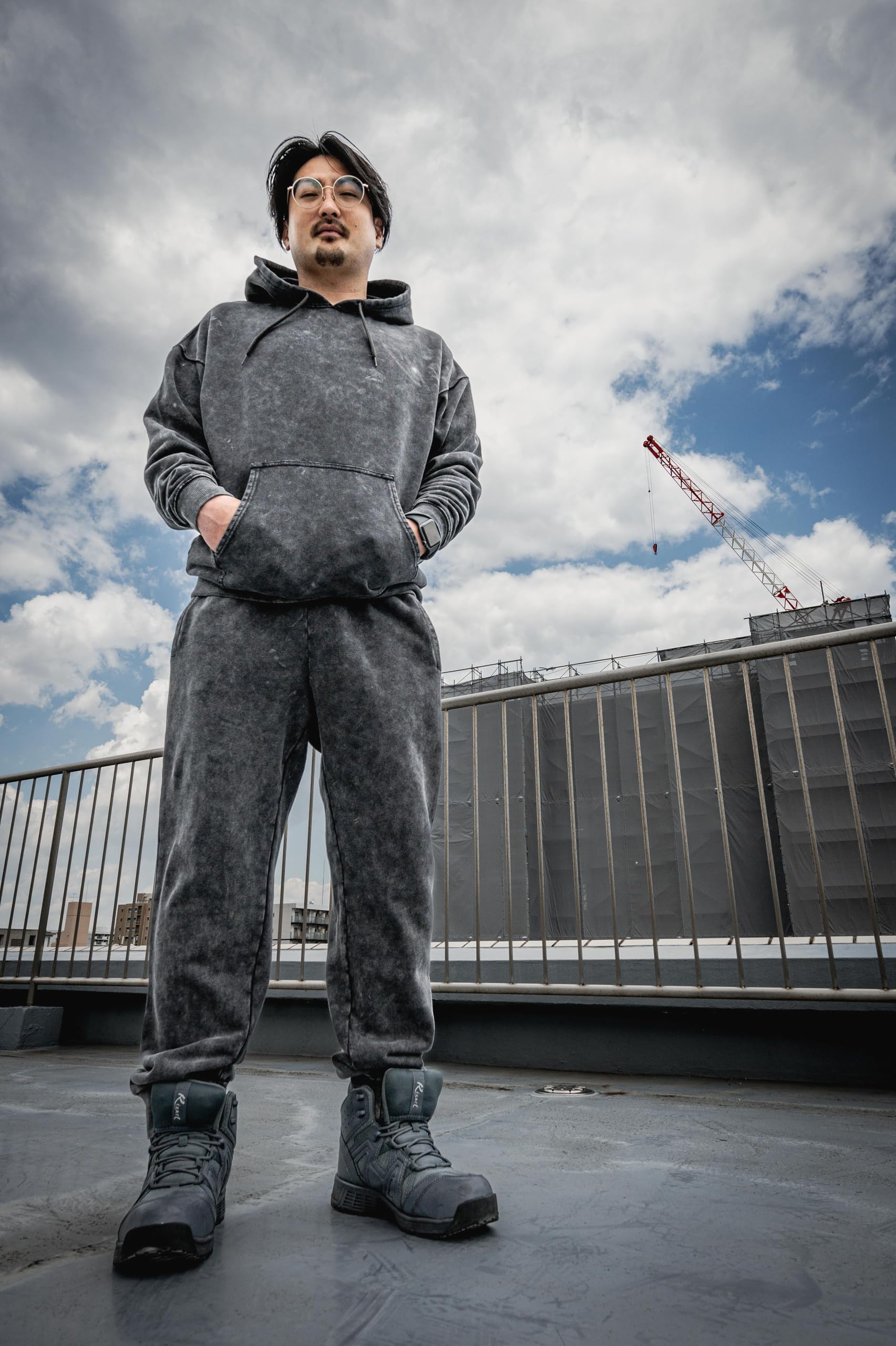 Amazon.co.jp: [BOKURA WORKS] 3202裏パイルジョガーパンツストーン