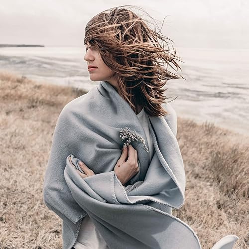 Miniatura 2 de VEEYOO Manta azul marino, ligera, extra suave, para sofá, decoración de borlas, manta de punto para dormitorio, oficina, regalo, manta de viaje de