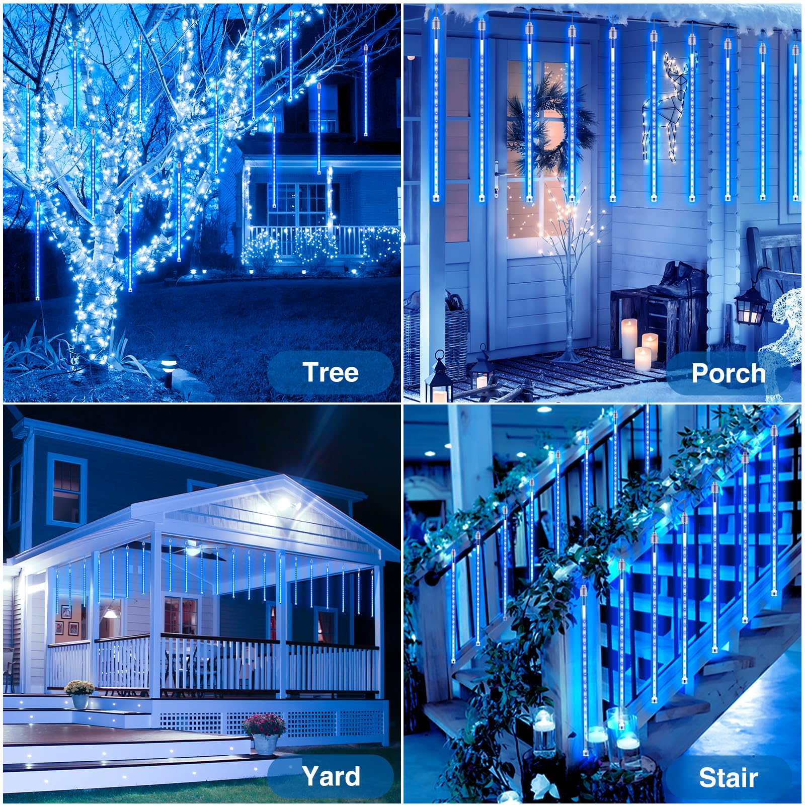 PEMOTech Meteor Shower Lights Outdoor (27.7ft) - Image 2