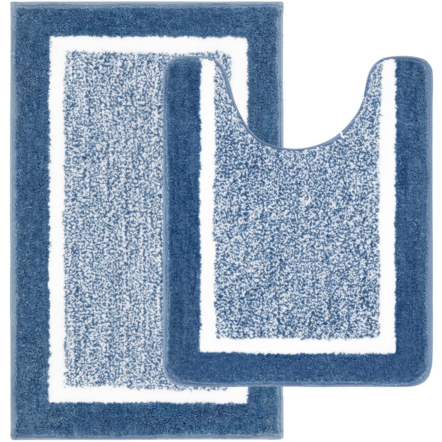 Tapis Bain Confortable Tapis De Bain Pauwer Microfibre épais - Antidérapant TPR - Absorption Max - Lavable Machine Tapis Antidérapant Salle De Bain