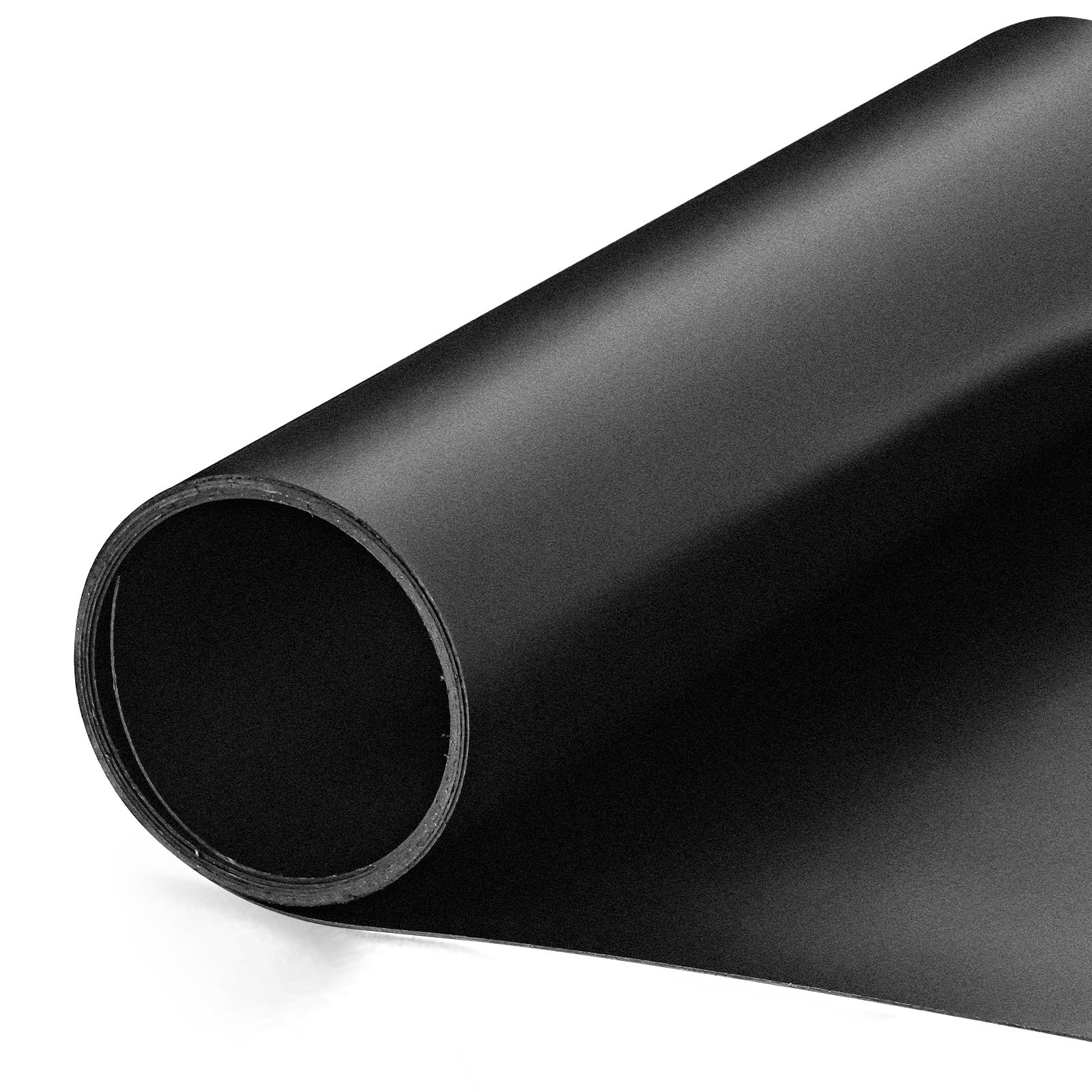 Black Plastic Sheet Roll - 16x96in, 0.8mm Thick -1