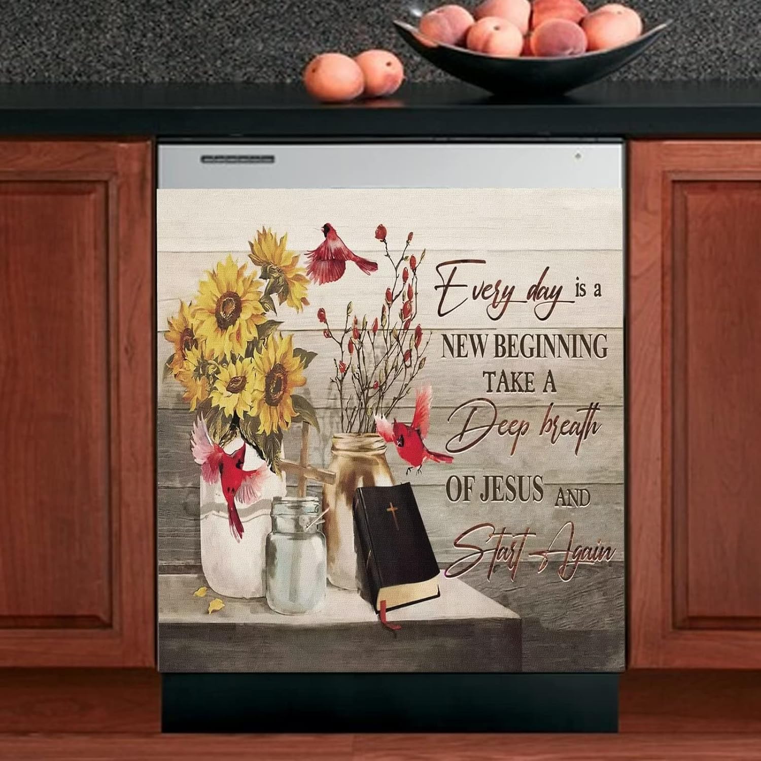 Sunflower Christ Dishwasher Cover Decorative,Christian