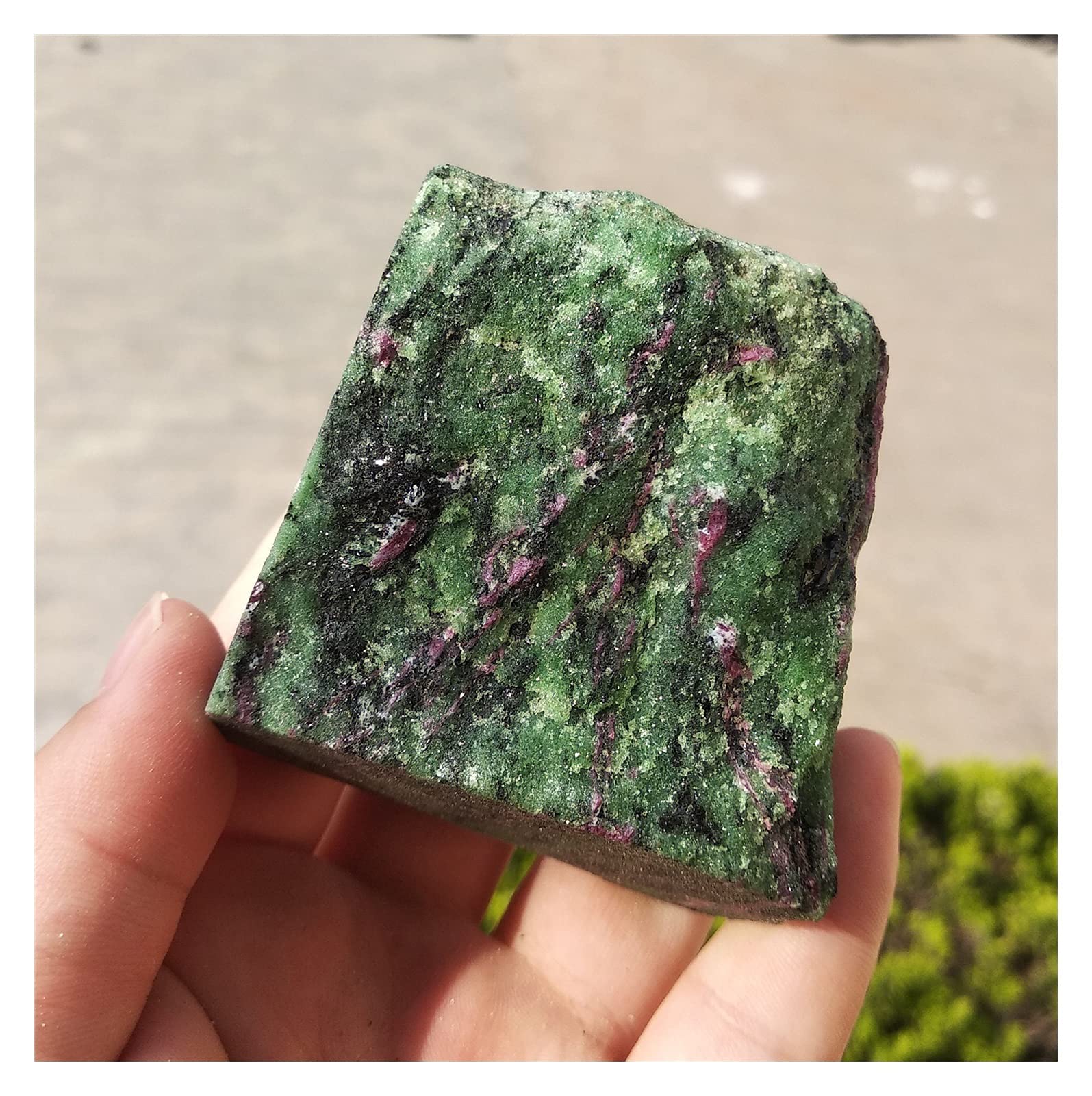 Quarzo Naturale Grezzo Grezzo epidoto Pietra Naturale Rubino Zoisite Cristalli di Pietra Grezza Collezioni di casa