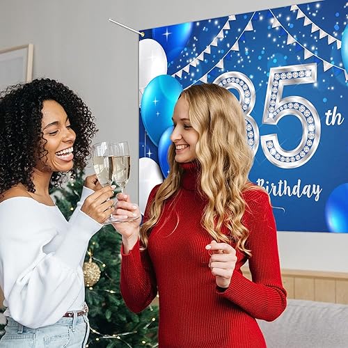 Vista 34 de HAMIGAR Fondo de pancarta de feliz cumpleaños 60 de 60 x 4 pies, decoraciones de cumpleaños de 60 años, suministros de fiesta para mujeres