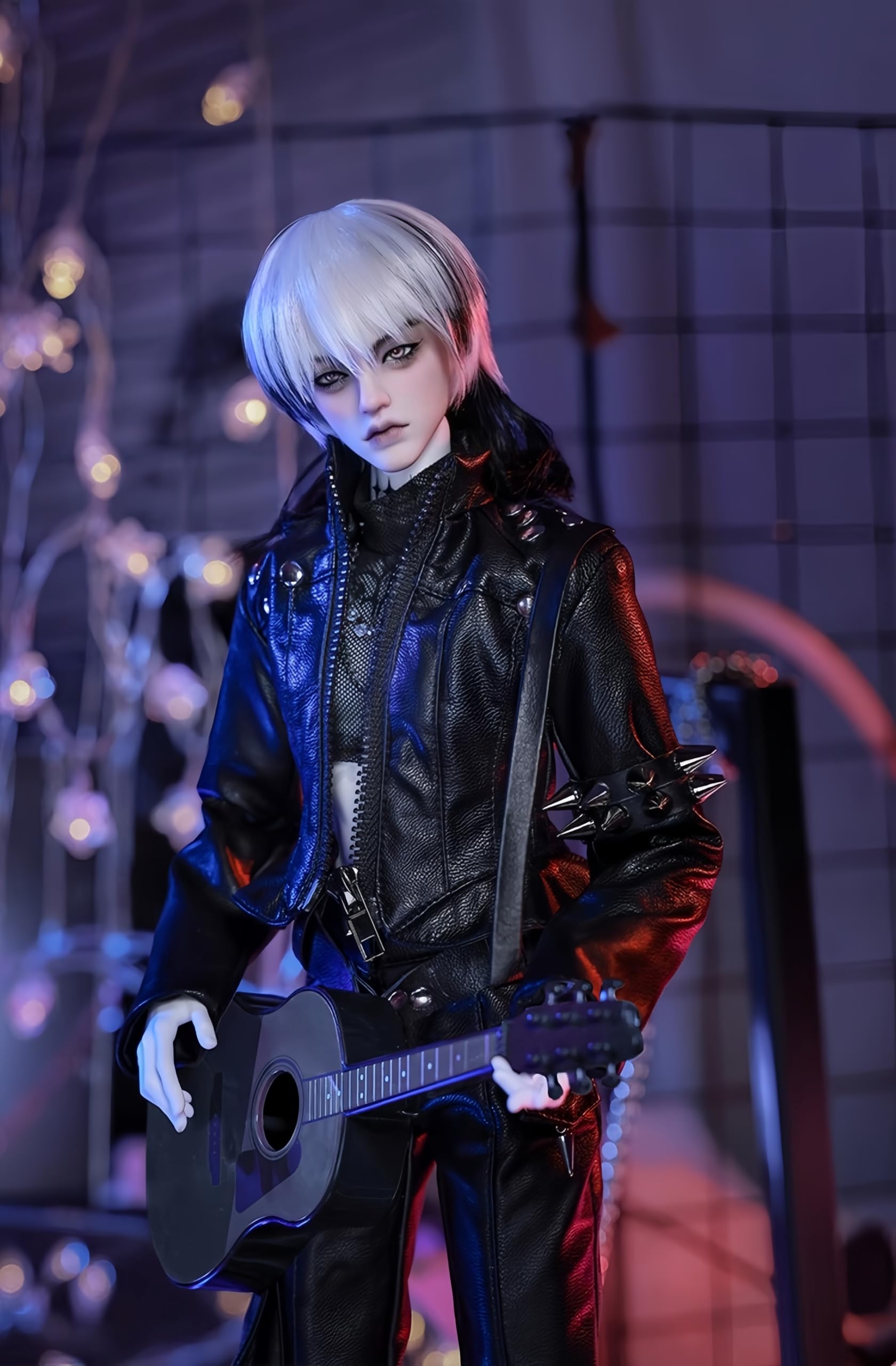 Bjd Dolls Male 1/4 Bjd Doll Ball Jointed Doll SD Doll Resin Handmade Makeup Home Desktop Decor and Gift Set (E)