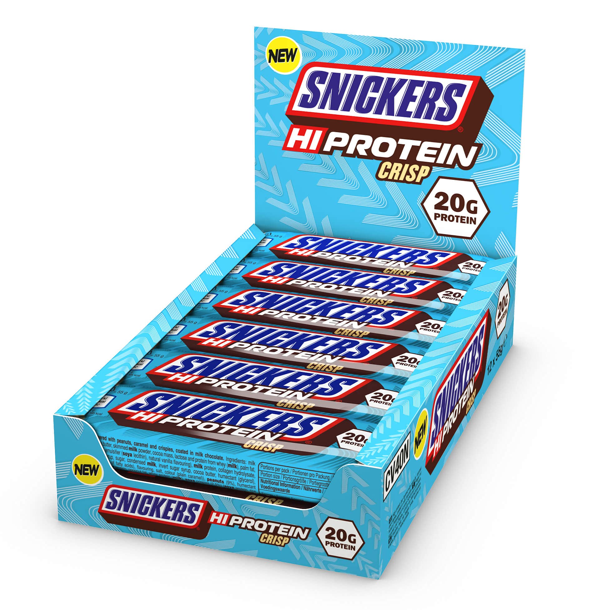 Snickers High Protein Crisp Bar (12x55g) Milk Chocolate