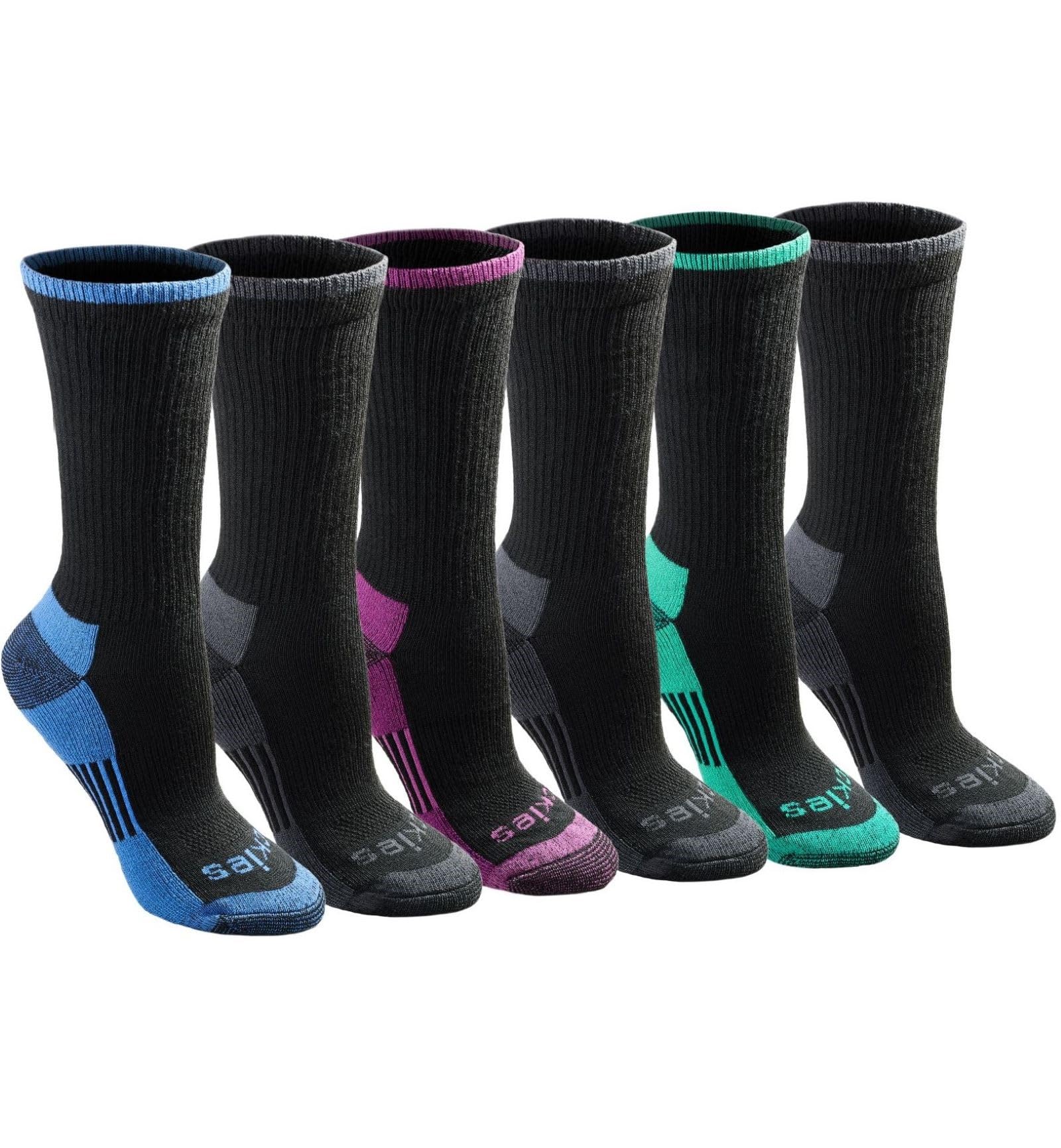 Dickies Women's Dri-Tech Advanced Moisture Wicking Crew Socks Socks (pack of 6)