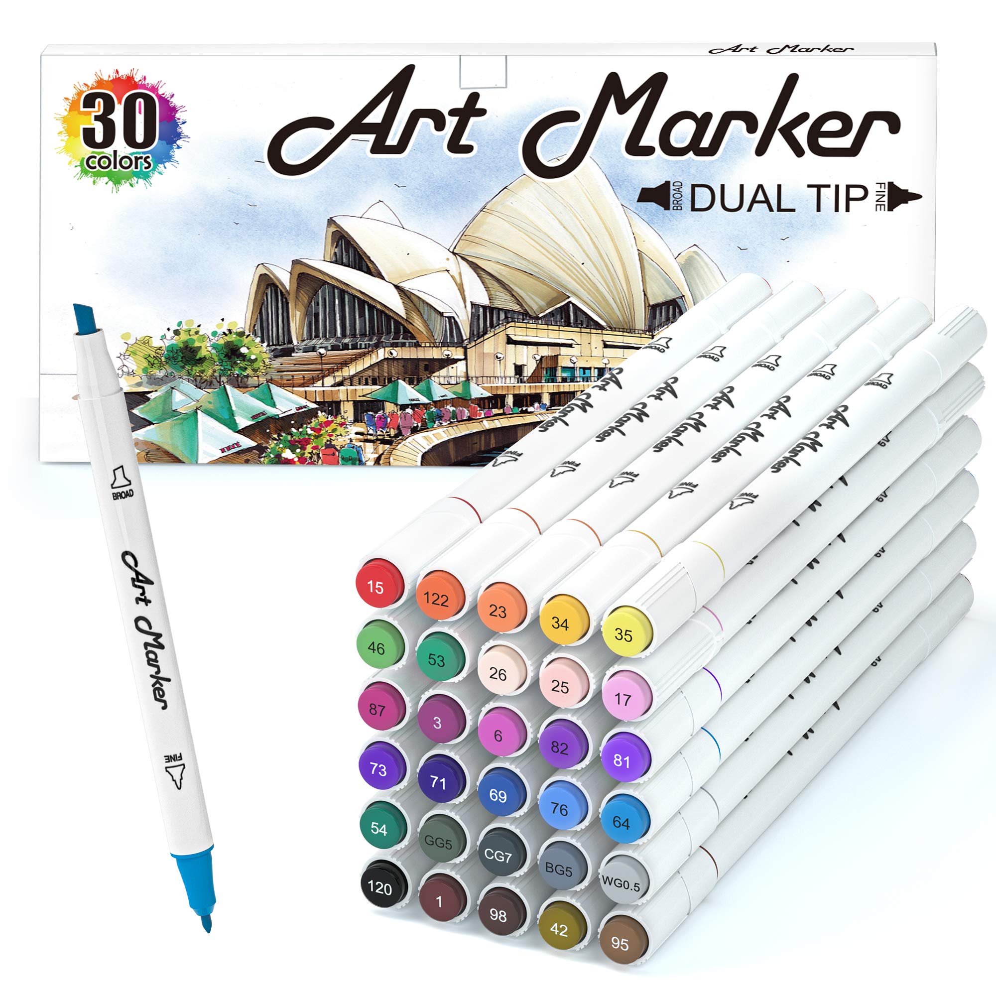 Amazon.com : Lelix 30 Colors Art Markers, Dual Tip Permanent Amazon.com : Lelix 30 Colors Art Markers, Dual Tip Permanent