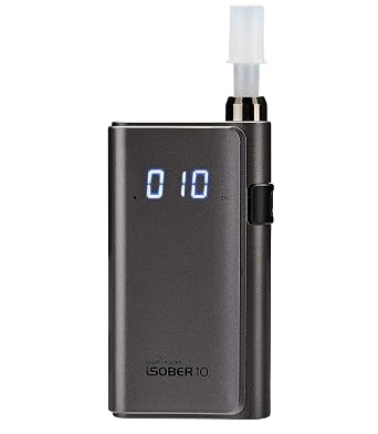 iSOBER10 Breathalyzer | DOT, NHTSA Compliant Alcohol Tester | Suracell FuelCell Sensor Technology