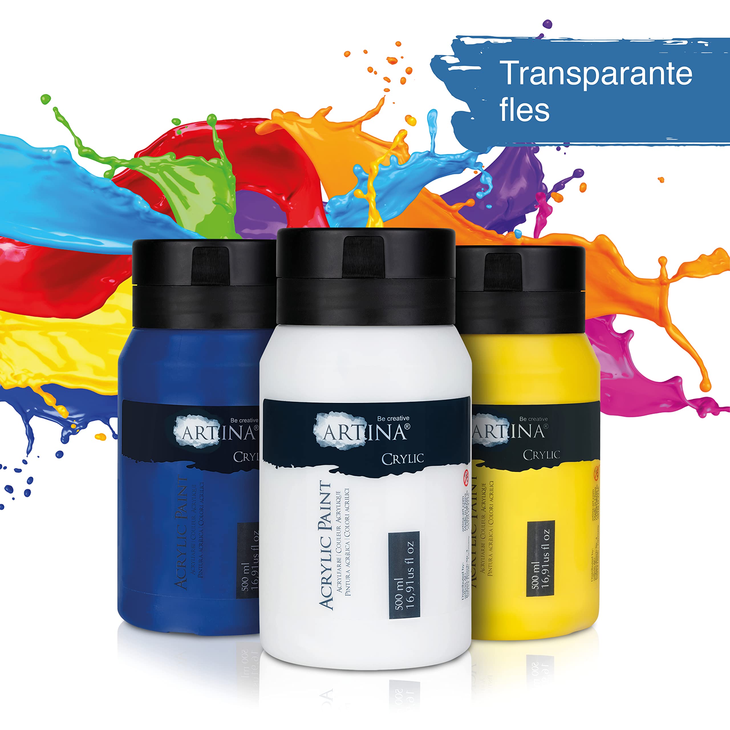 Artina 2L Colore Acrilico Bianco Crylic - Colore Bianco Titanio - alta opacità