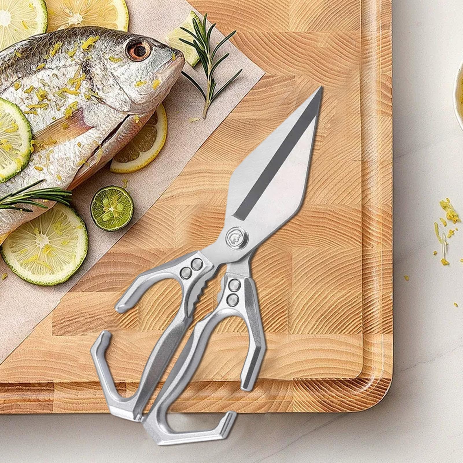 Kitchen Scissors | Stainless Steel Poultry Scissors With Ergonomic Handle | Professional Cutter Kitchen Tools For Cutting Meat Chicken Bone Fish Seafood Vegetable Commercial Turkey
