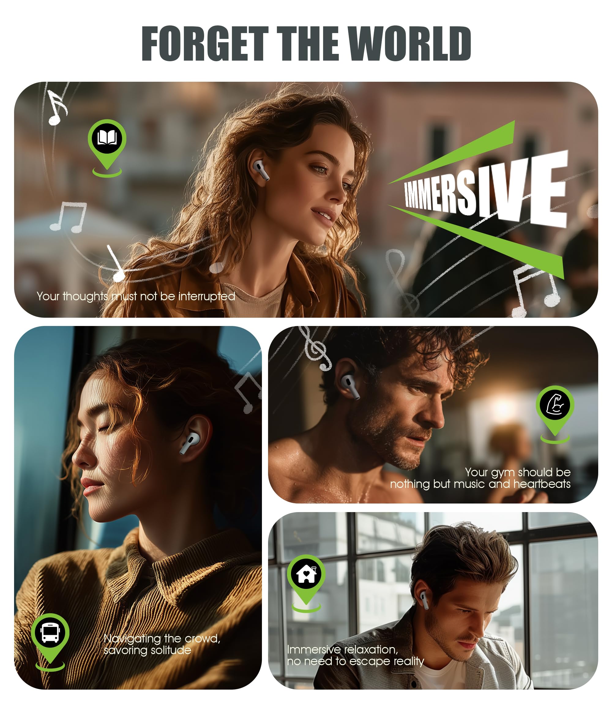 4 paia di punte in silicone per Airpods Pro/Airpods Pro 2 con Kit di Pulizia con foro per la riduzione del rumore, Airpods in silicone antiscivolo per tubo di ricambio (XS/S/M/L)