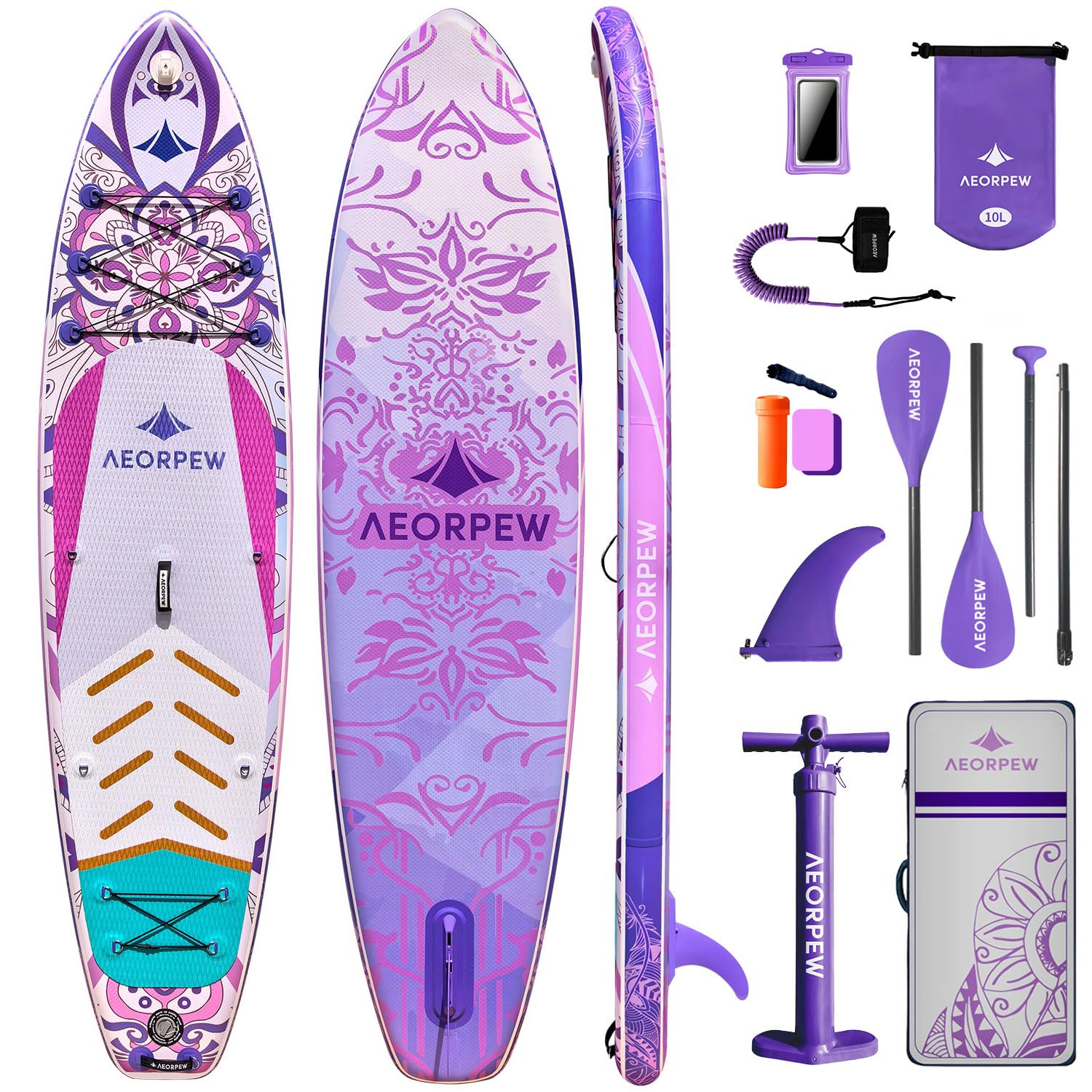 Tavola da paddle gonfiabile 86 cm SUP per donna con pagaia e zaino 100 l