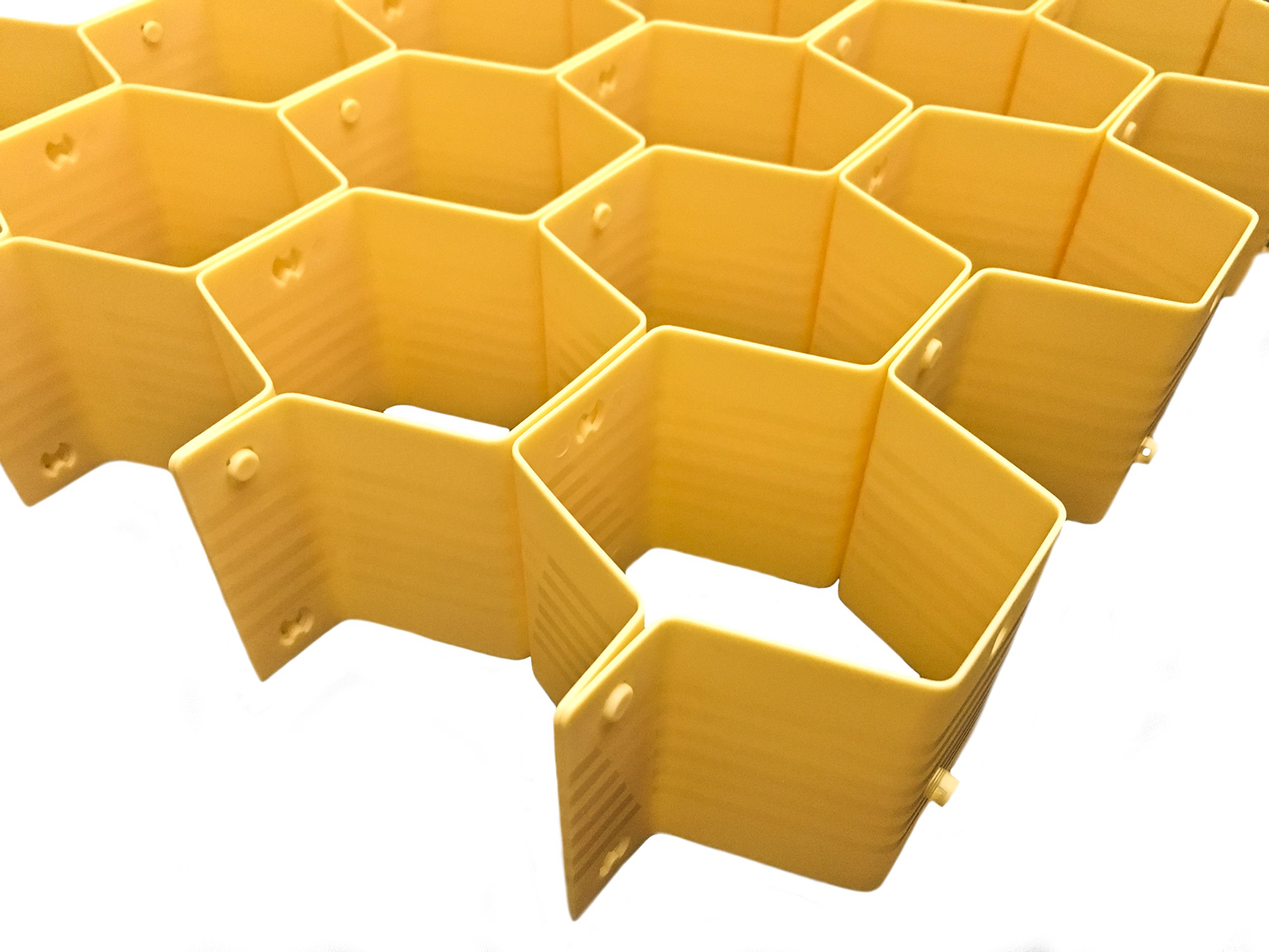 Zoie + Chloe 18-Compartment Honeycomb Drawer Divider Organizer - Underwear Socks Bras Ties Belts Scarves