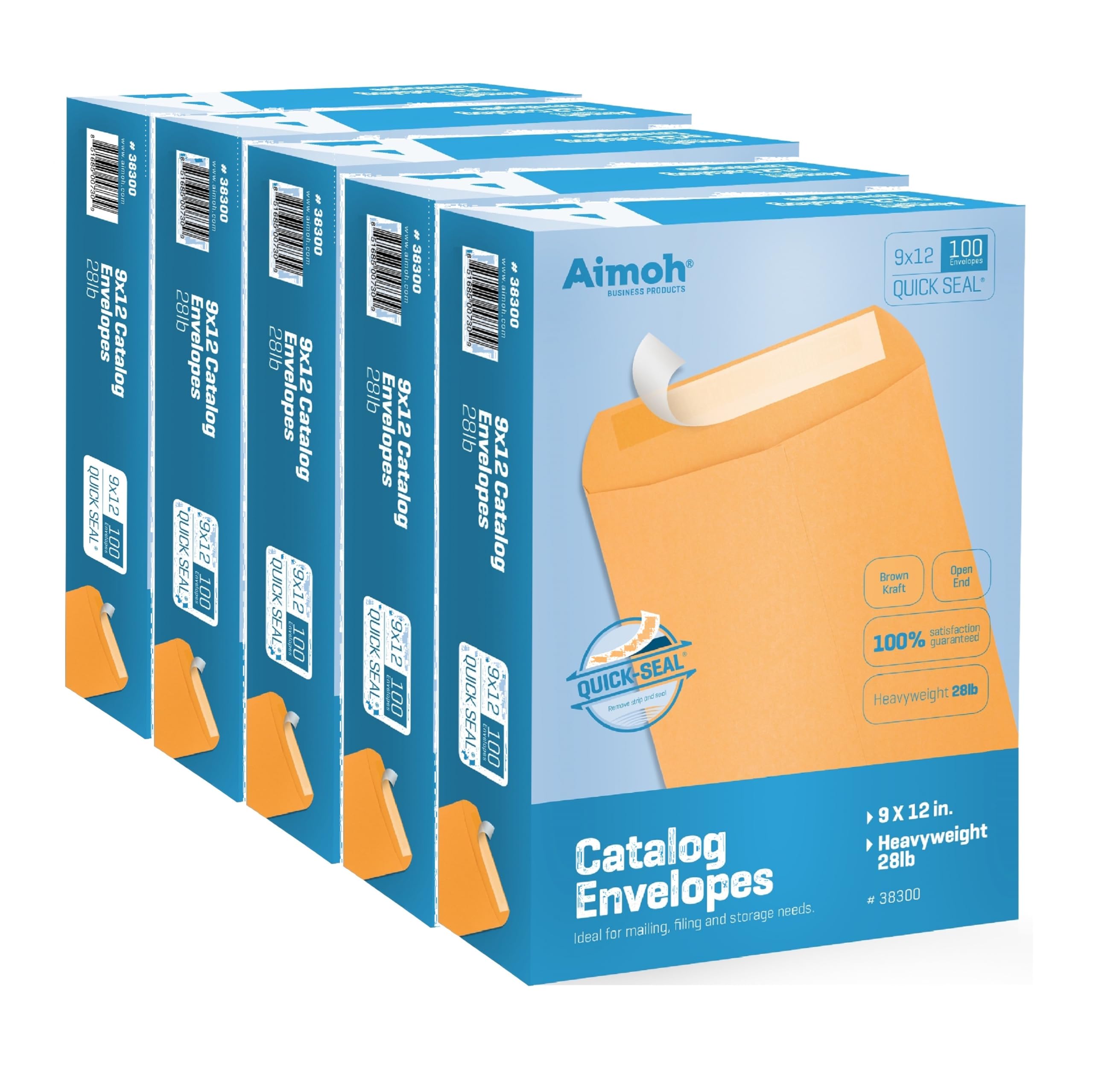 Aimoh 9 X 12 SelfSeal Brown Kraft Catalog Envelopes